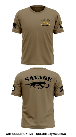 A Co, 1 BN, 187th IN Store 1 Core Men's SS Performance Tee - HGKRMJ