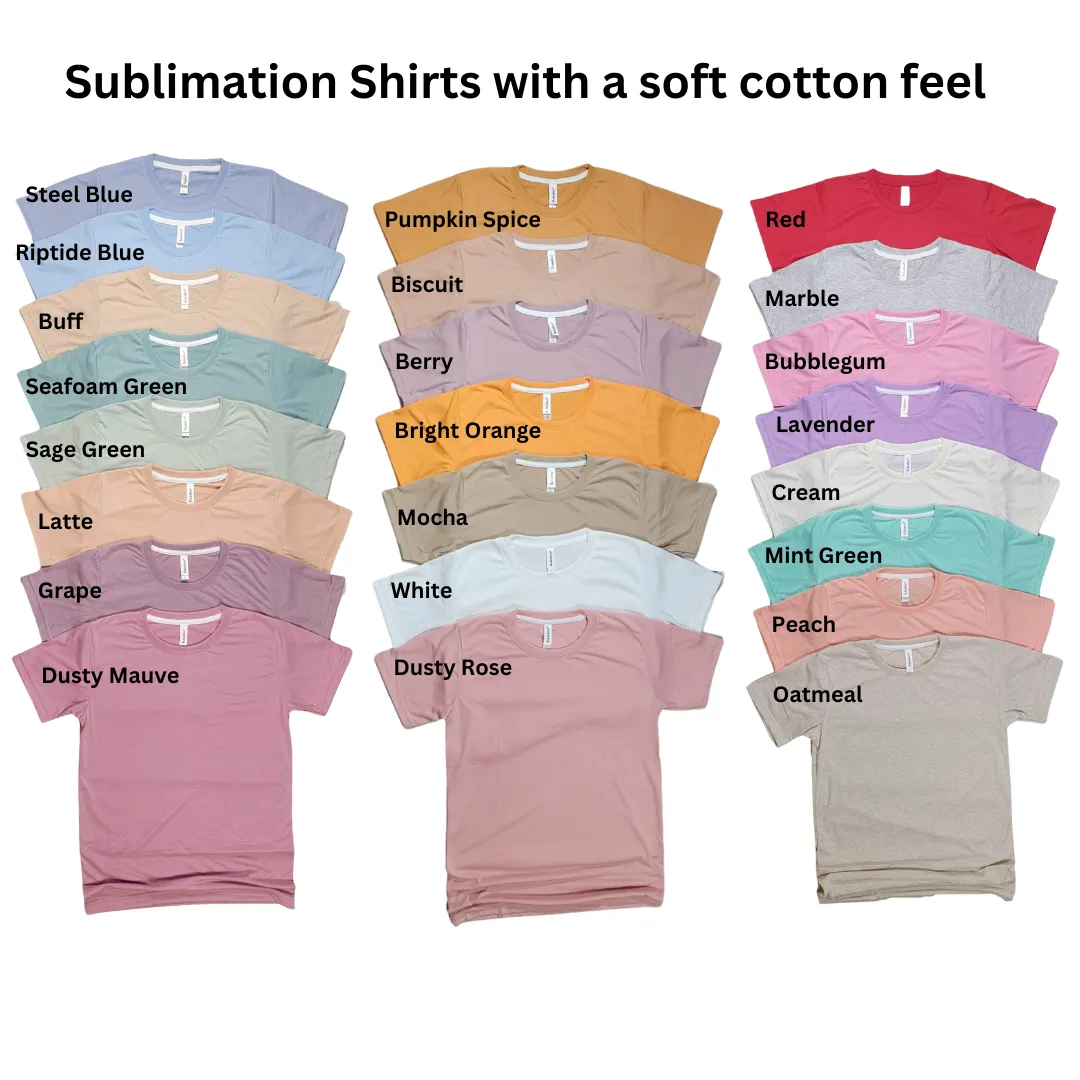 Adult polyester unisex short sleeve crew neck shirt