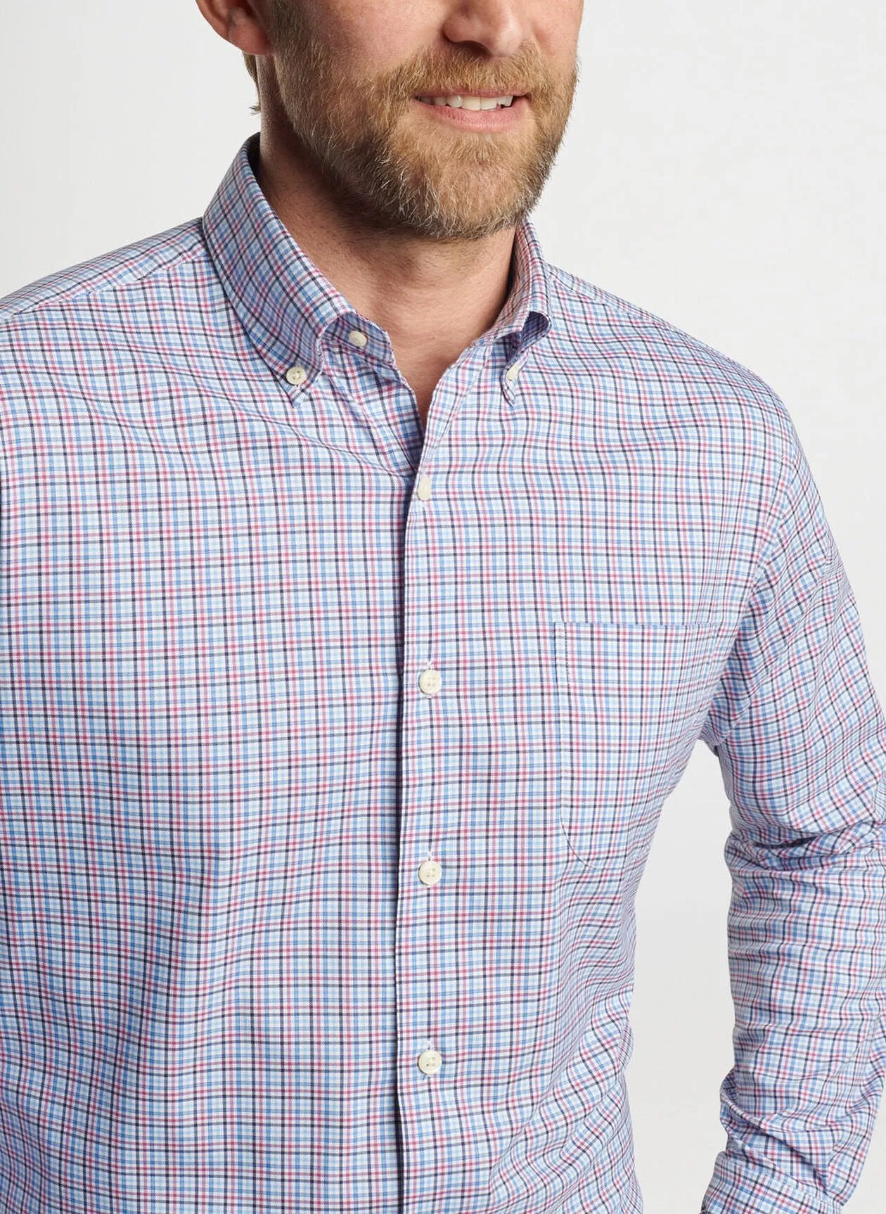 Albert Crown Life Cotton-Stretch Sport Shirt (Rosewood)
