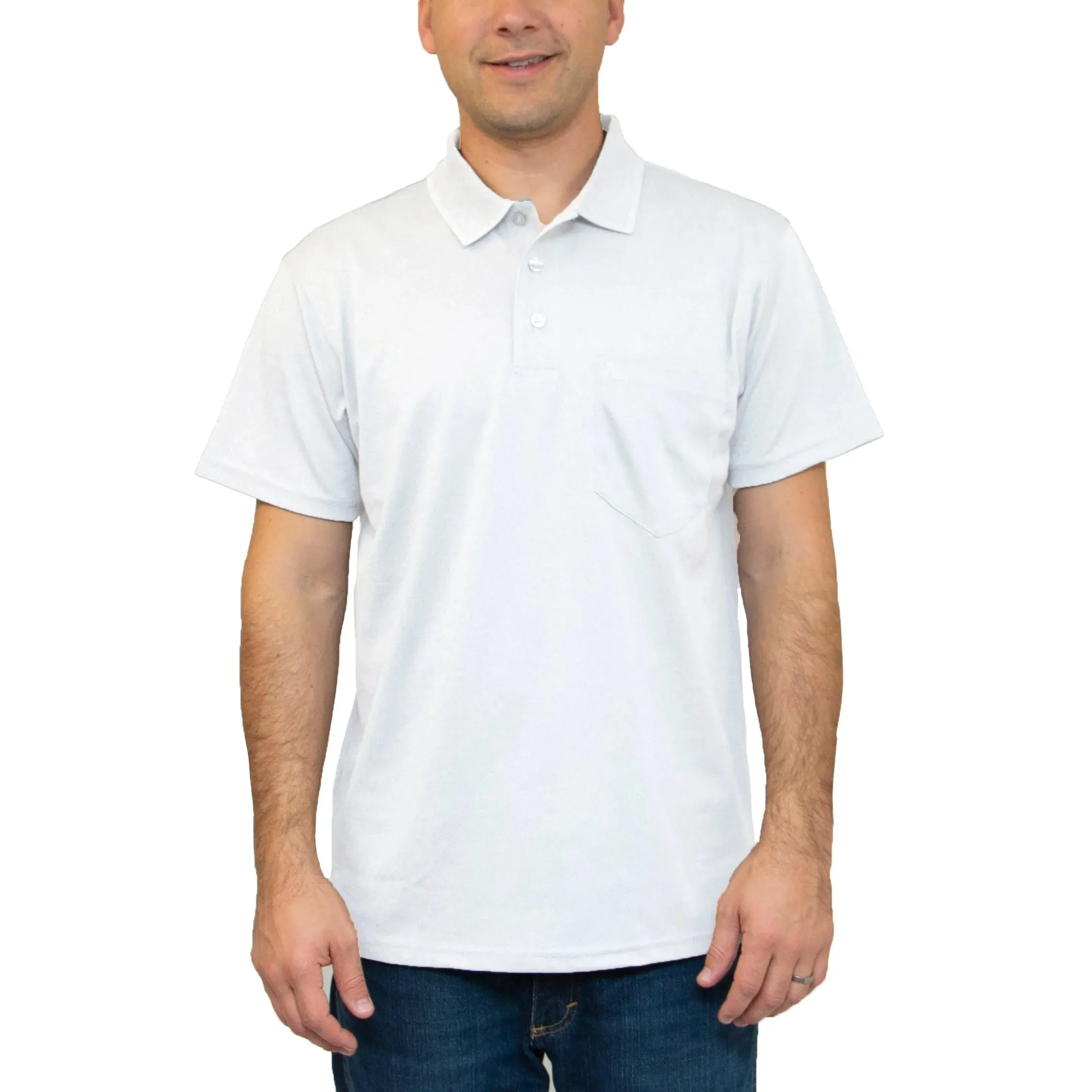 All American Clothing Co. - Aqua Dry Polo with Pocket
