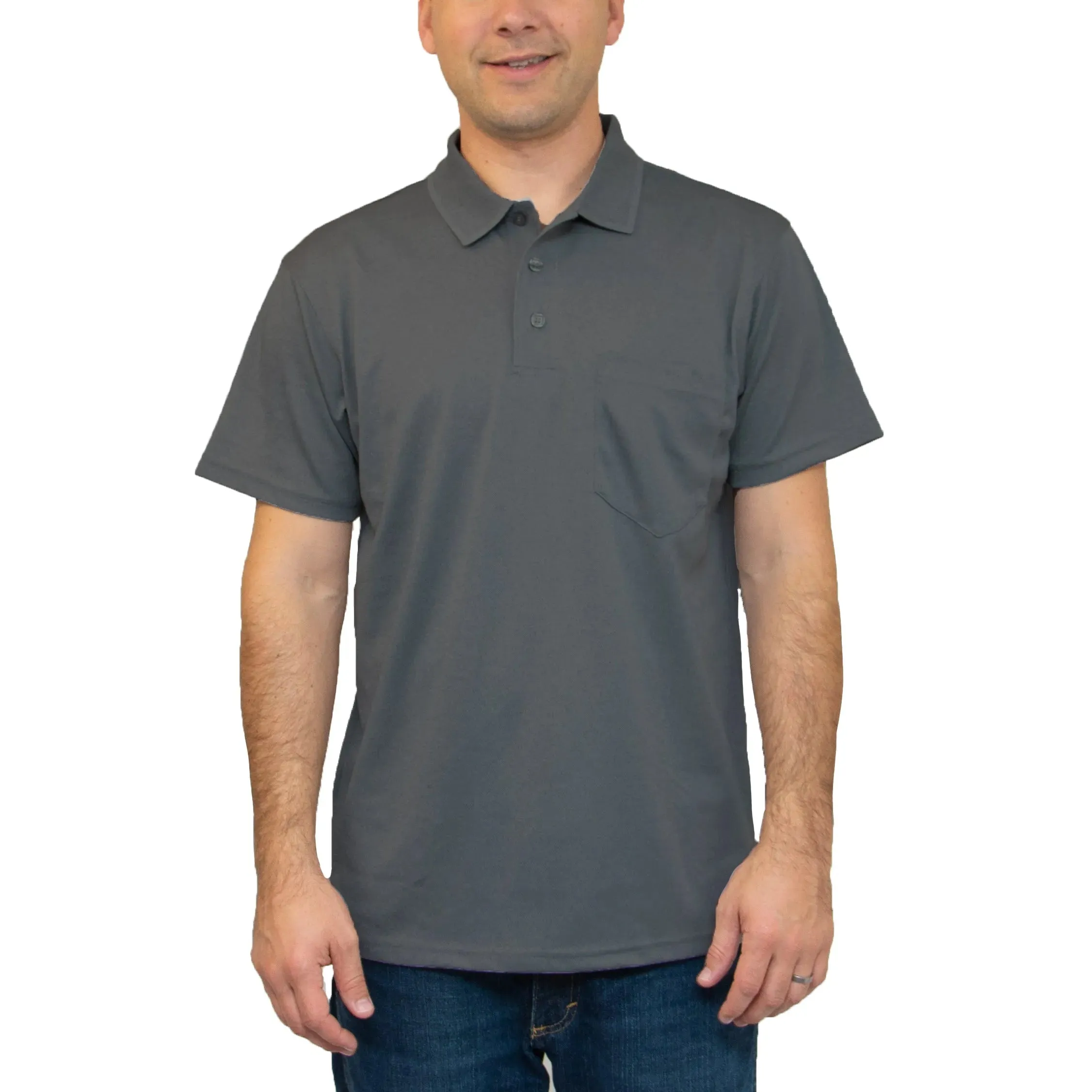 All American Clothing Co. - Aqua Dry Polo with Pocket