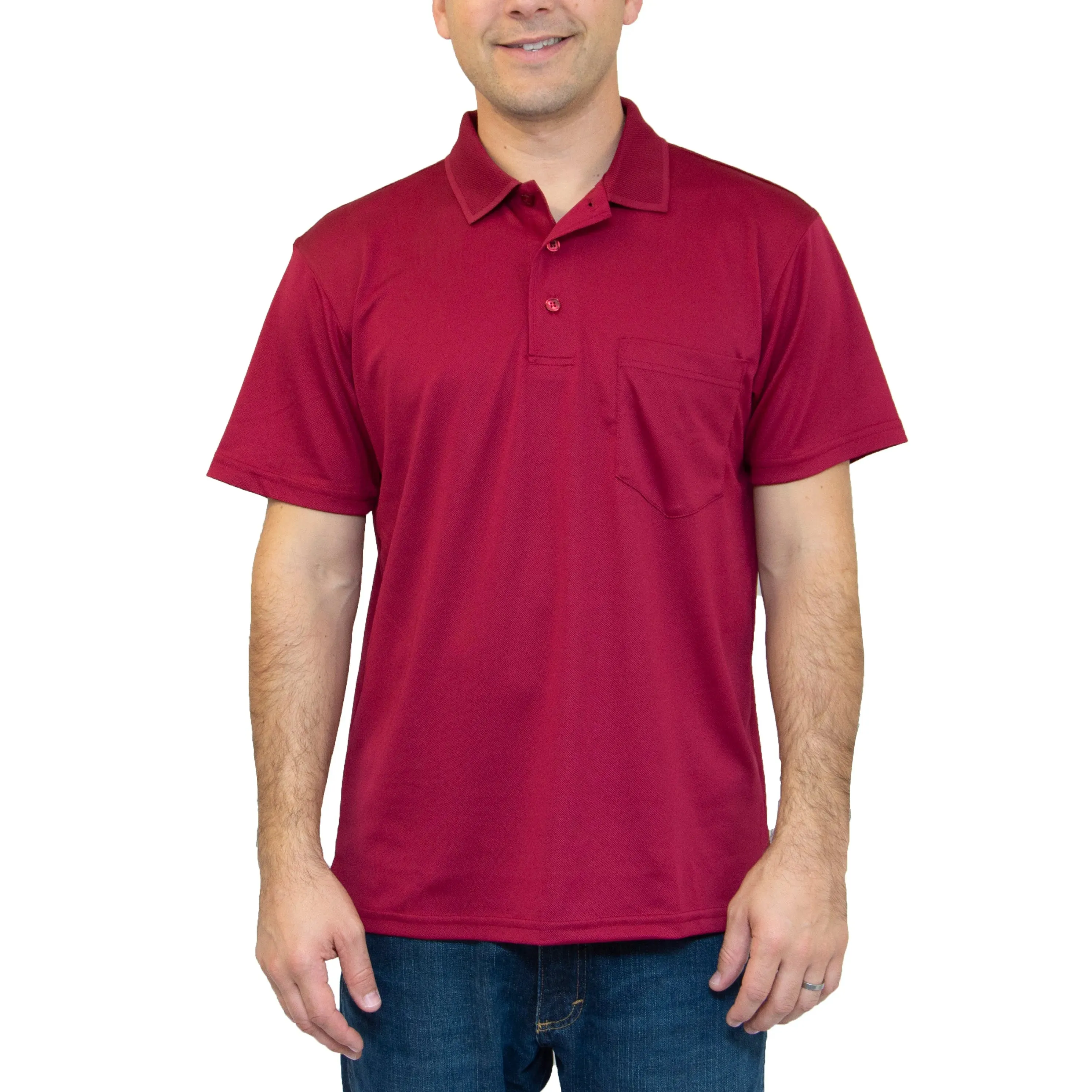 All American Clothing Co. - Aqua Dry Polo with Pocket