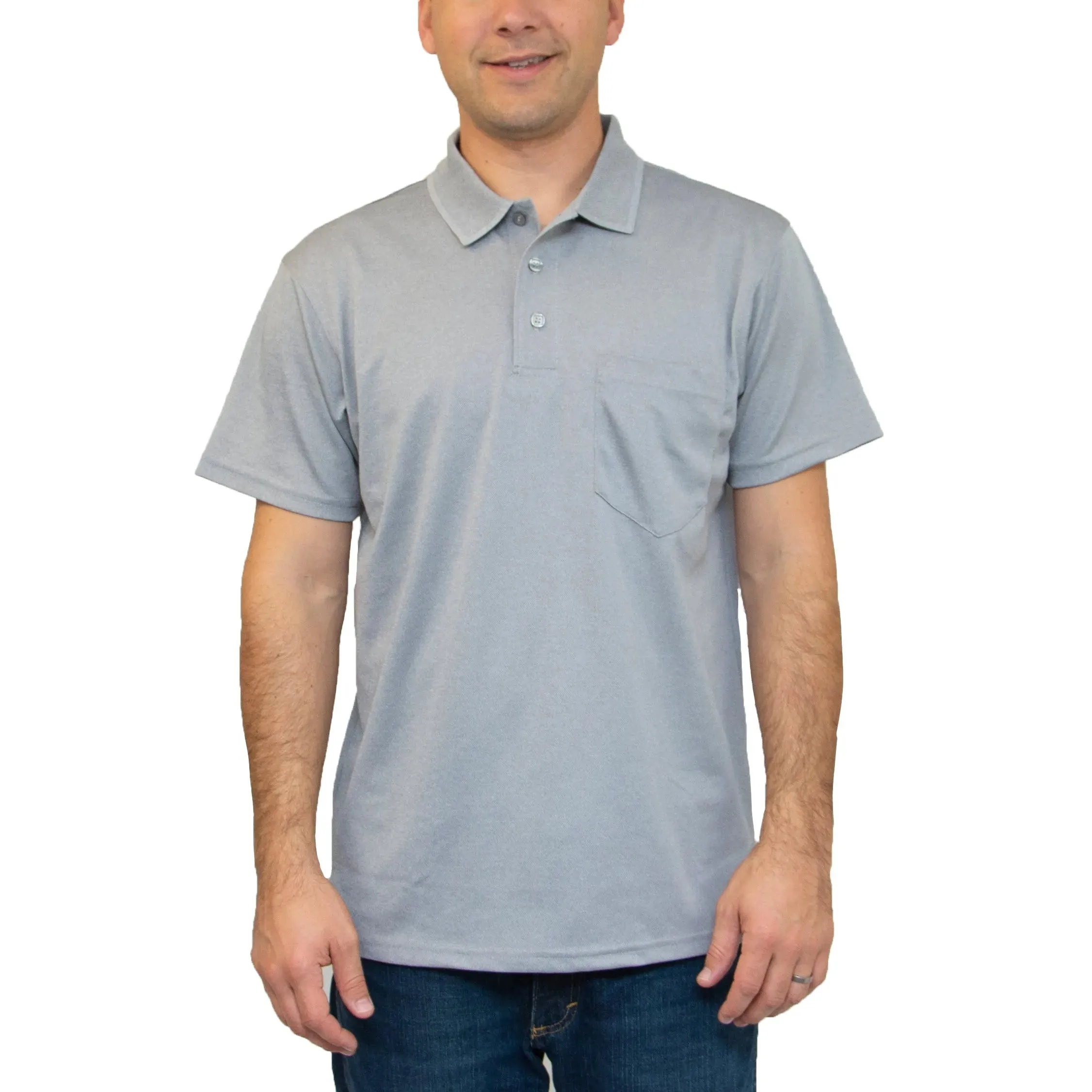 All American Clothing Co. - Aqua Dry Polo with Pocket