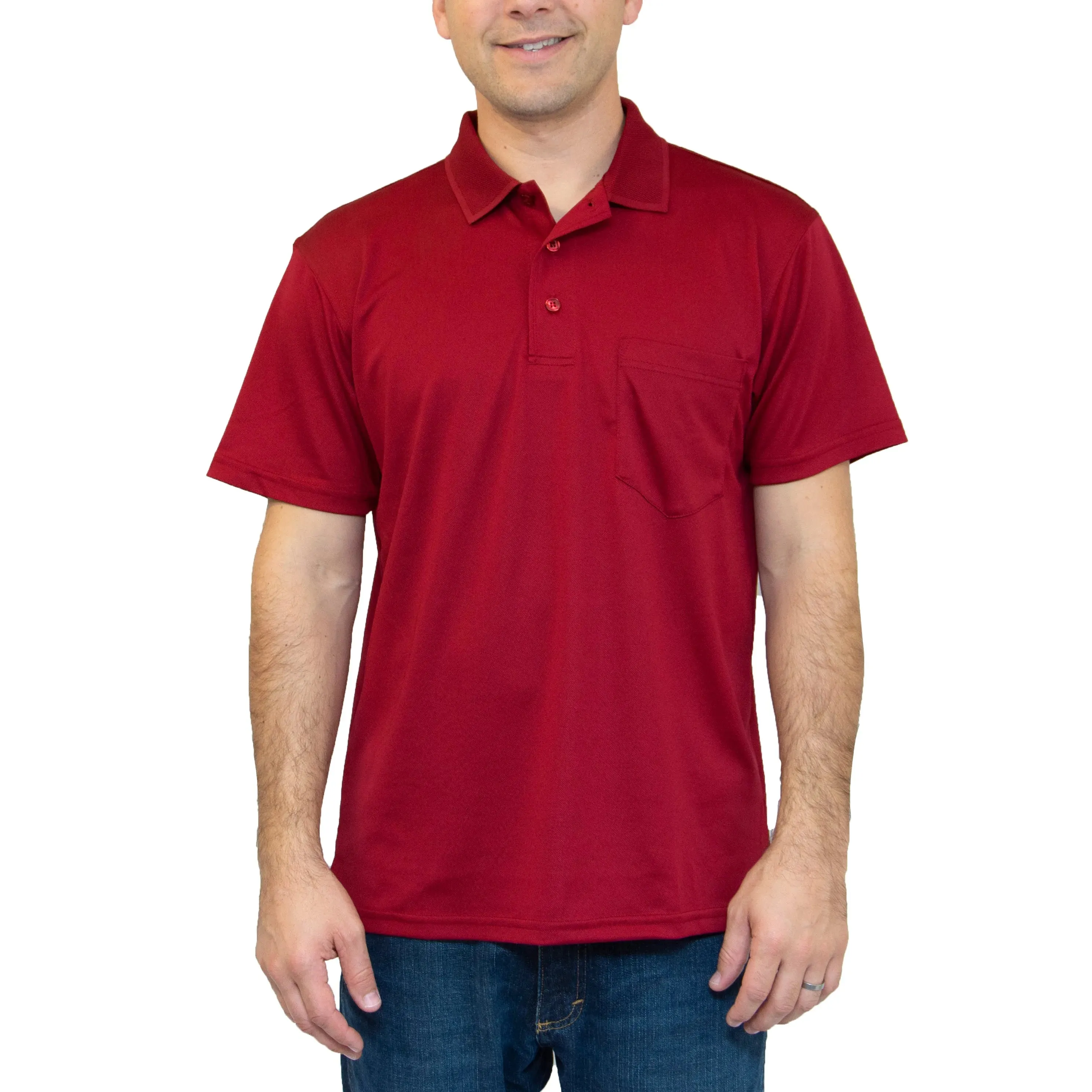 All American Clothing Co. - Aqua Dry Polo with Pocket
