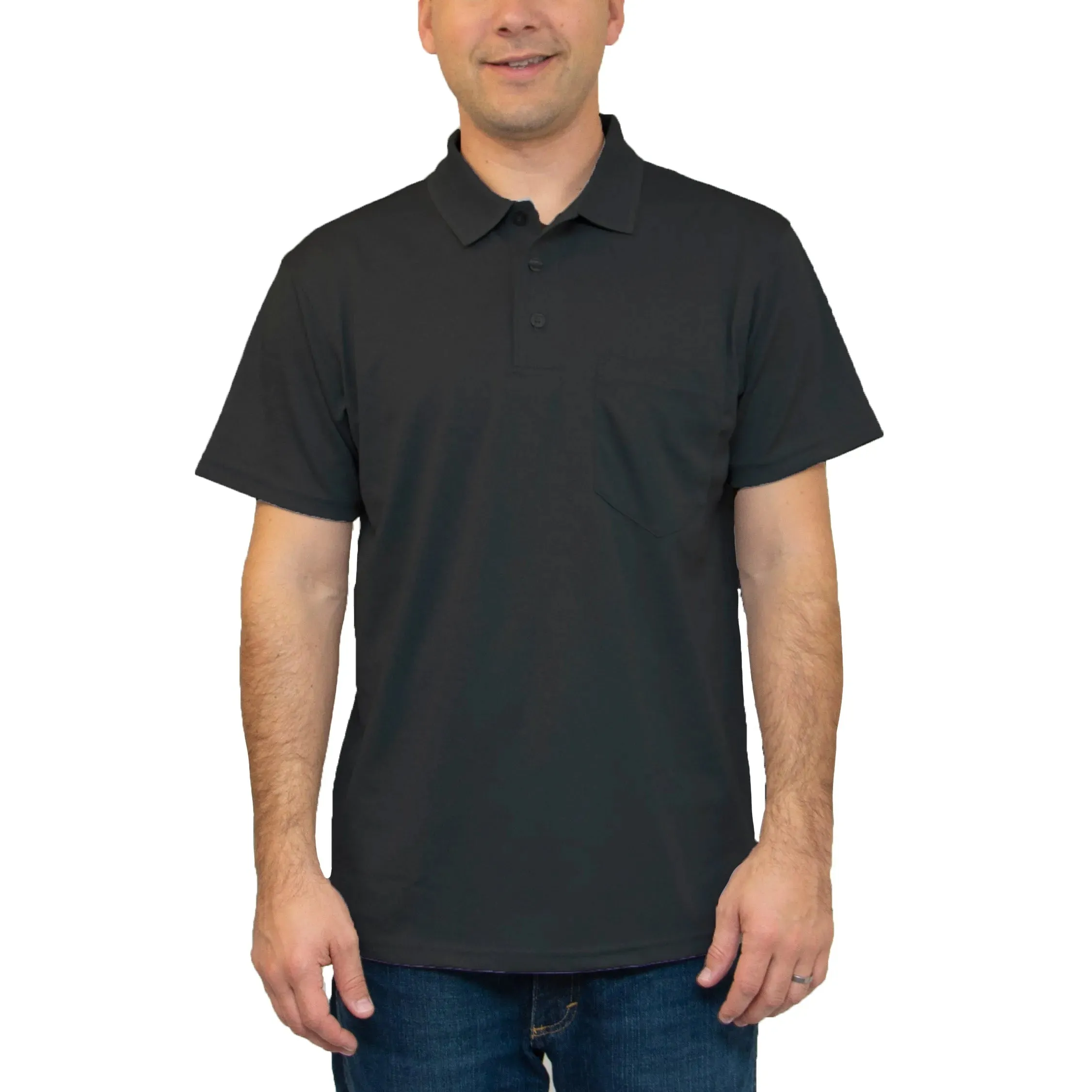 All American Clothing Co. - Aqua Dry Polo with Pocket