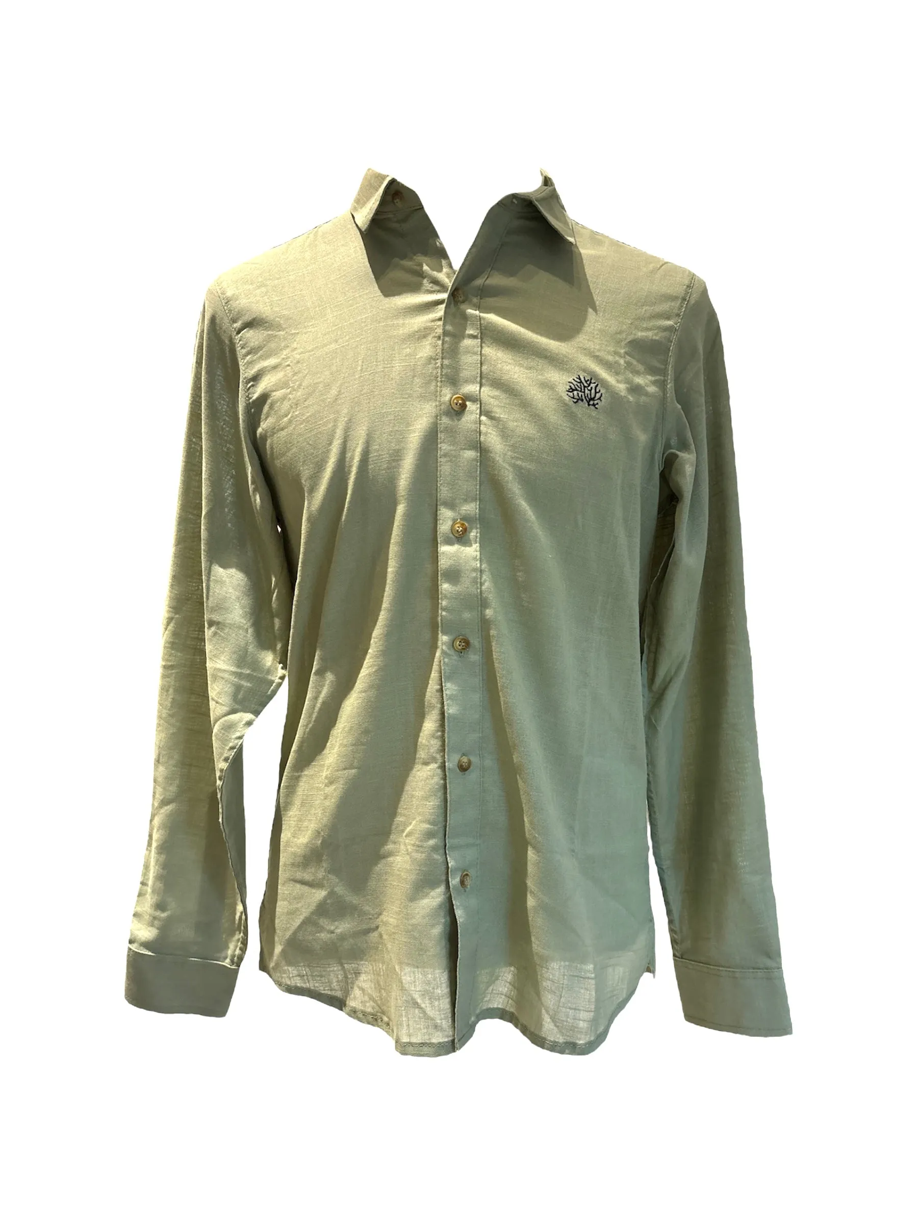 ARRECIFE -  Sage Green - Linen Long Sleeve Shirt