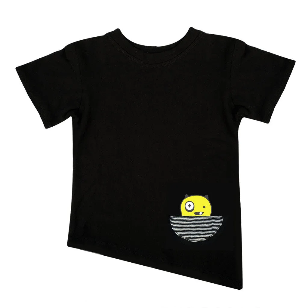 Asymmetric Tee - Black