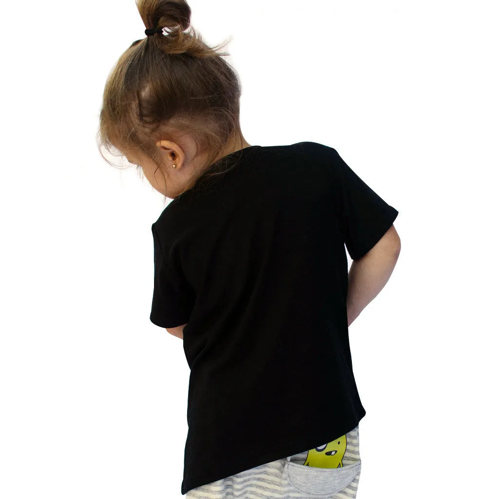 Asymmetric Tee - Black