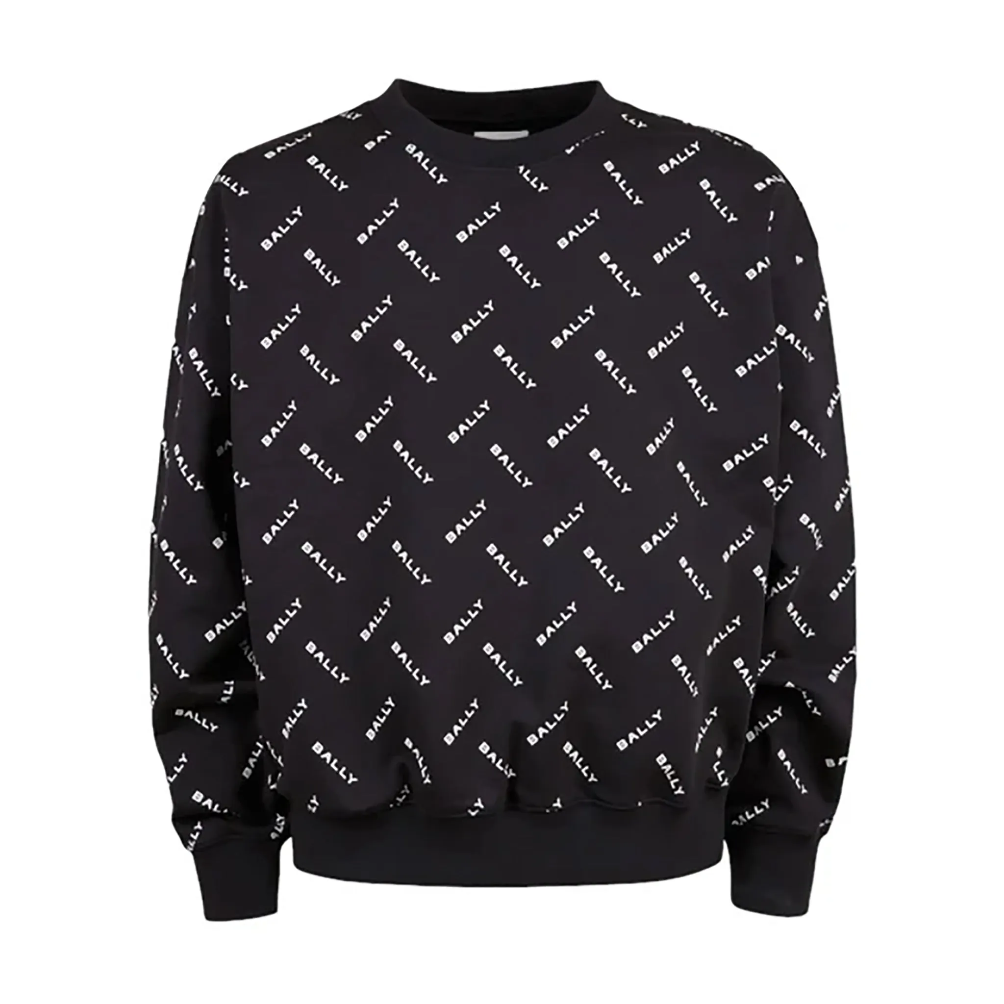 Bally Men's Monogram Sweatshirt in Dark Blue Cotton