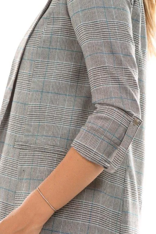 BECCA WOVEN BLAZER (TIFFANY BLACK)
