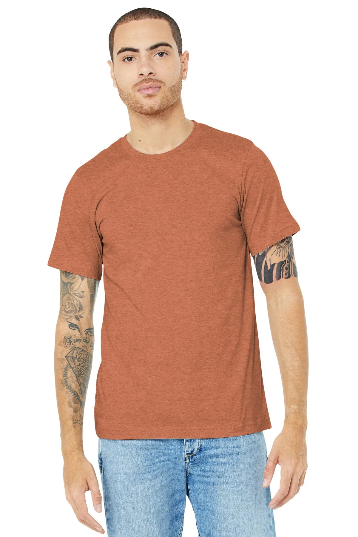 BELLA CANVAS  Unisex Heather CVC Short Sleeve Tee. BC3001CVC Heather Autumn