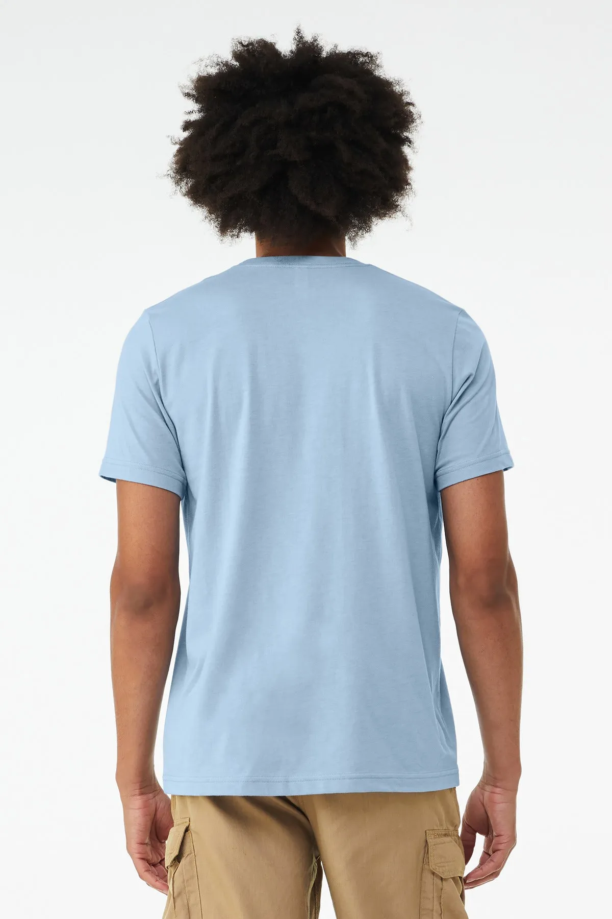 BELLA CANVAS  Unisex Heather CVC Short Sleeve Tee. BC3001CVC Heather Baby Blue