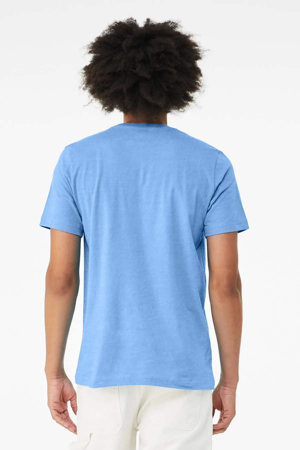 BELLA CANVAS  Unisex Heather CVC Short Sleeve Tee. BC3001CVC Heather Carolina Blue