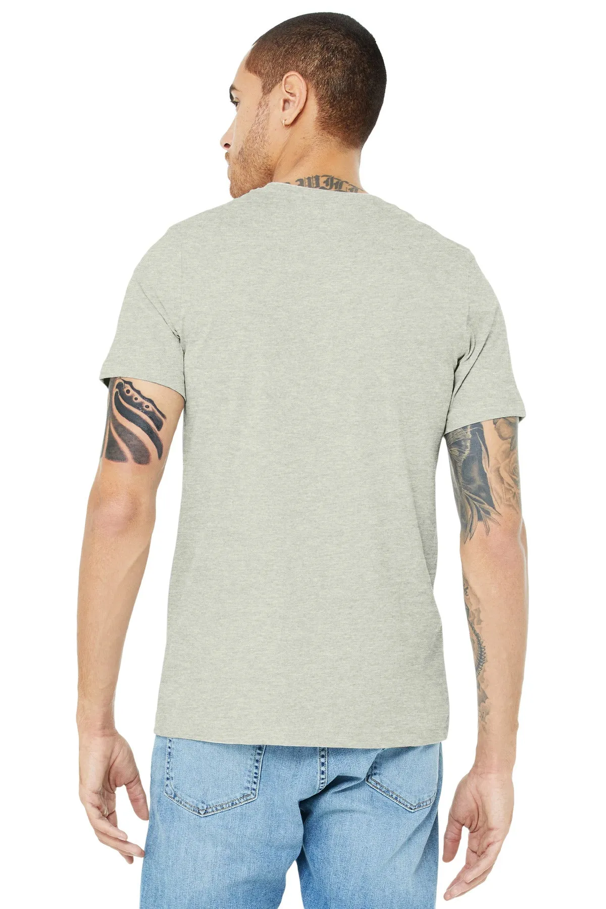 BELLA CANVAS  Unisex Heather CVC Short Sleeve Tee. BC3001CVC Heather Cement
