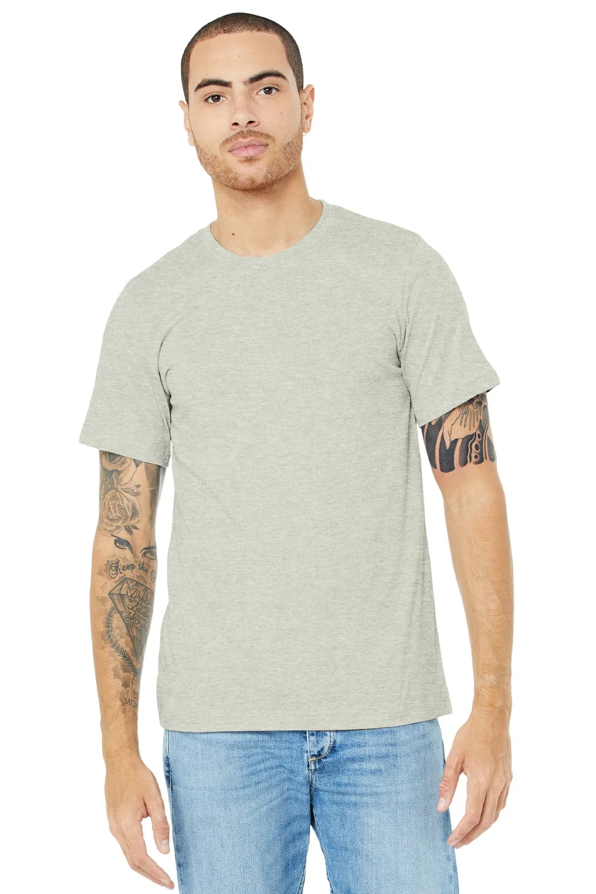 BELLA CANVAS  Unisex Heather CVC Short Sleeve Tee. BC3001CVC Heather Cement