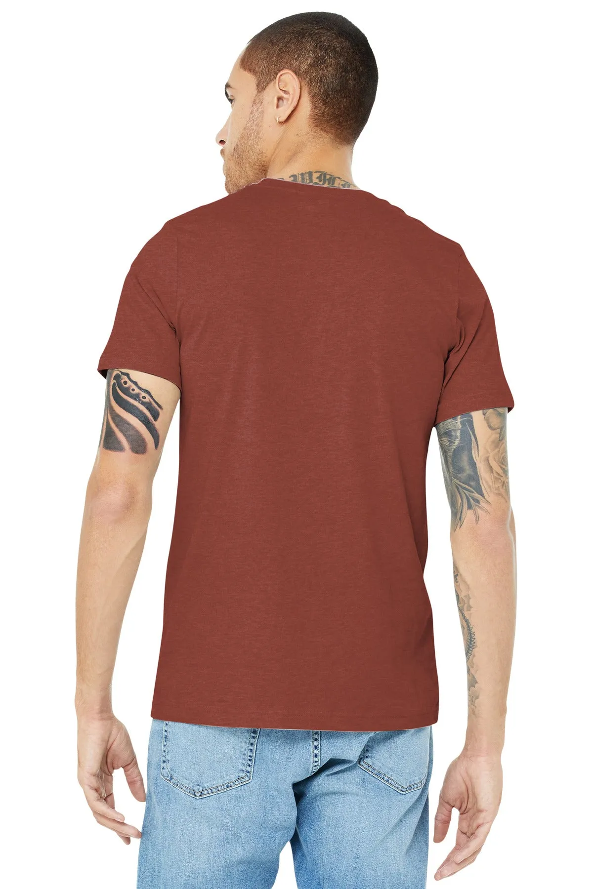 BELLA CANVAS  Unisex Heather CVC Short Sleeve Tee. BC3001CVC Heather Clay