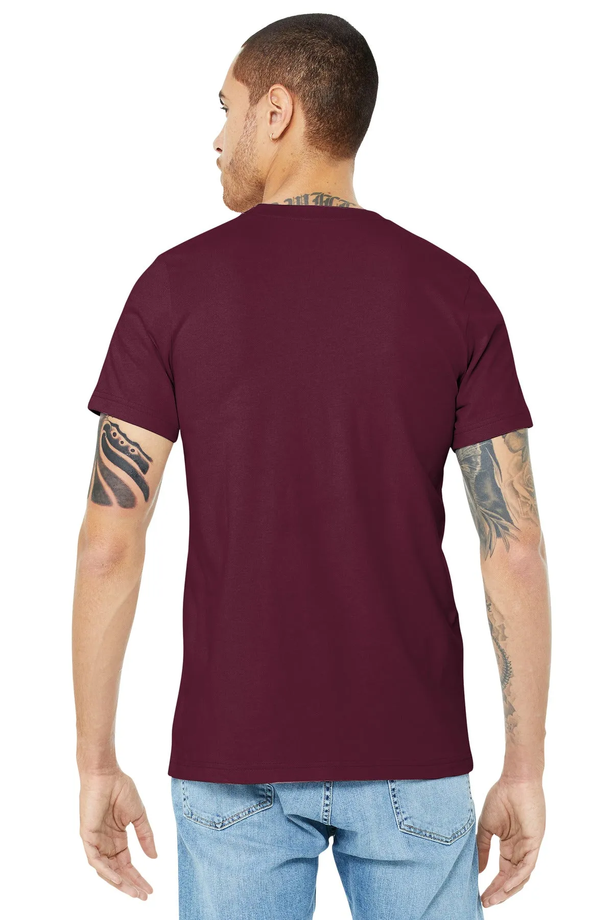 BELLA CANVAS  Unisex Jersey Short Sleeve Tee. BC3001 Maroon