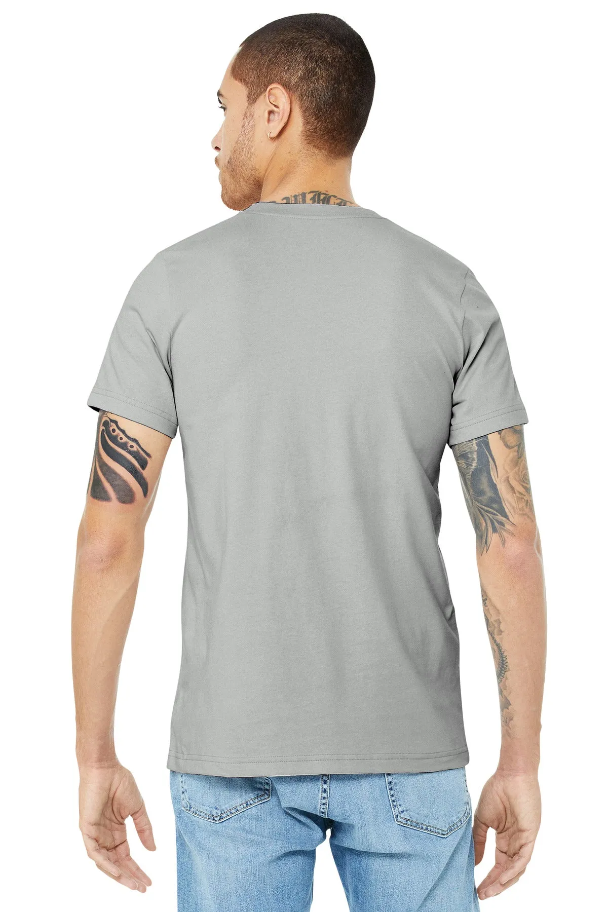 BELLA CANVAS  Unisex Jersey Short Sleeve Tee. BC3001 Silver