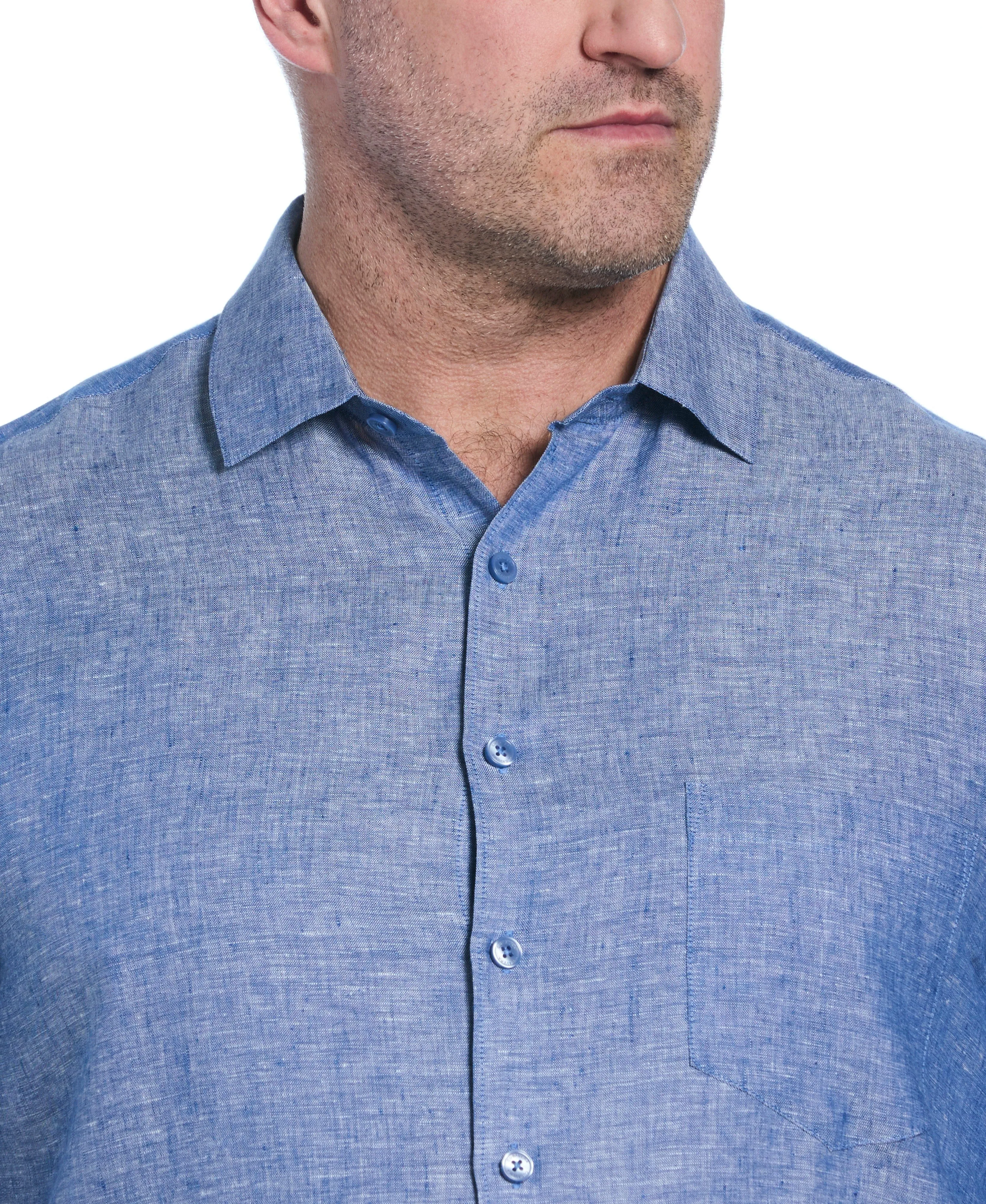Big & Tall Classic Two-Tone Linen Shirt