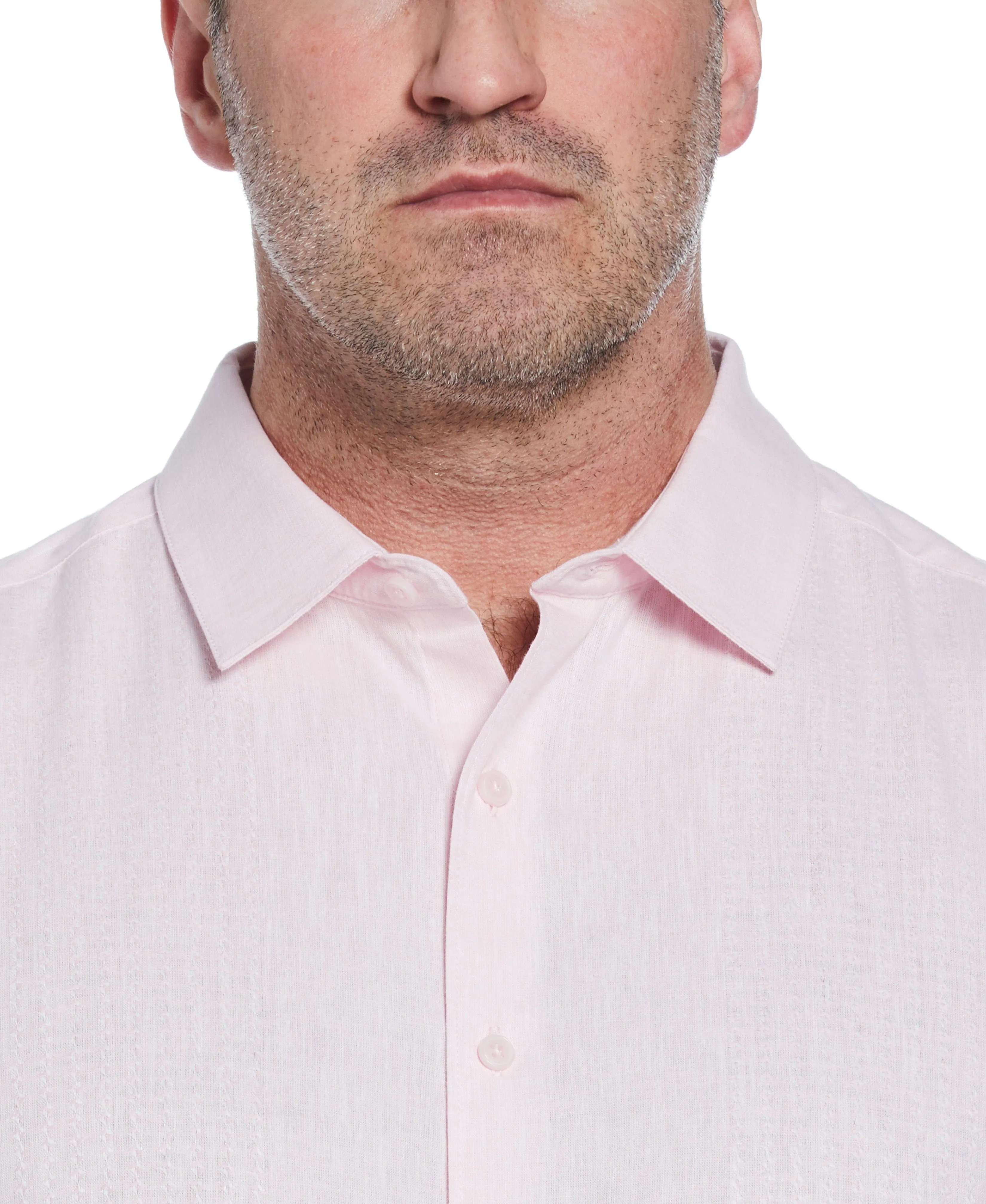 Big & Tall Engineered Dobby Panels Shirt