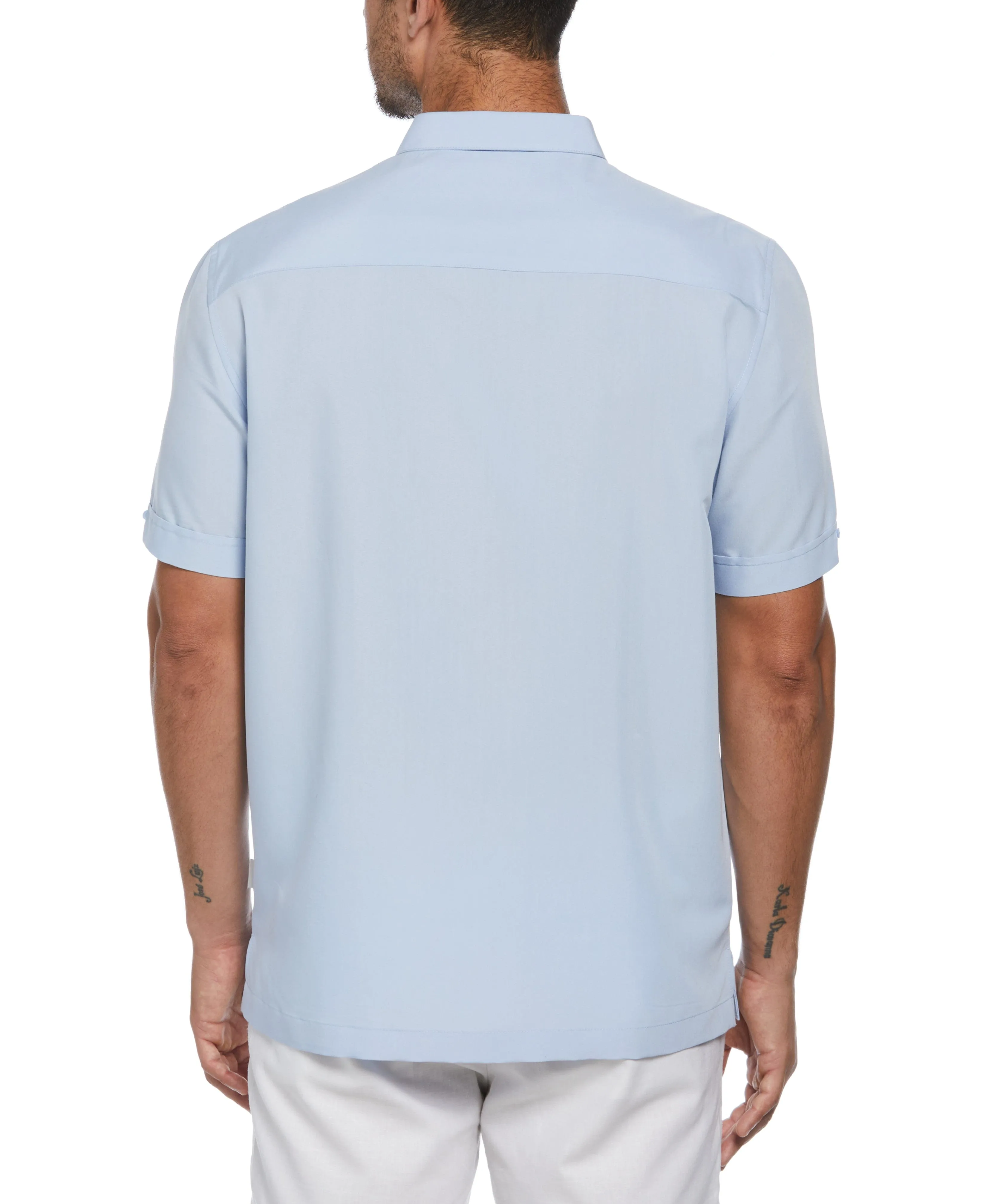 Big & Tall Floral Embroidered Panel Shirt