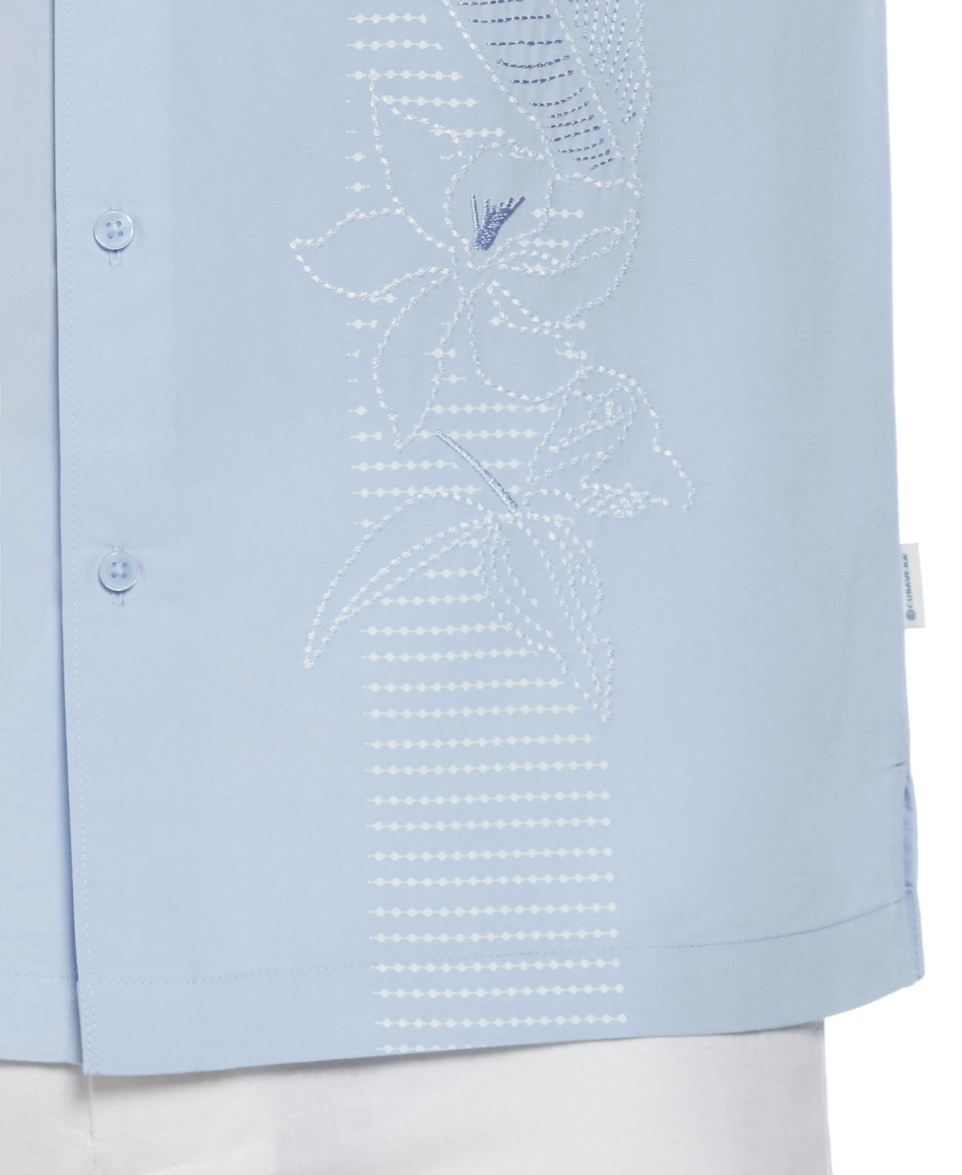 Big & Tall Floral Embroidered Panel Shirt