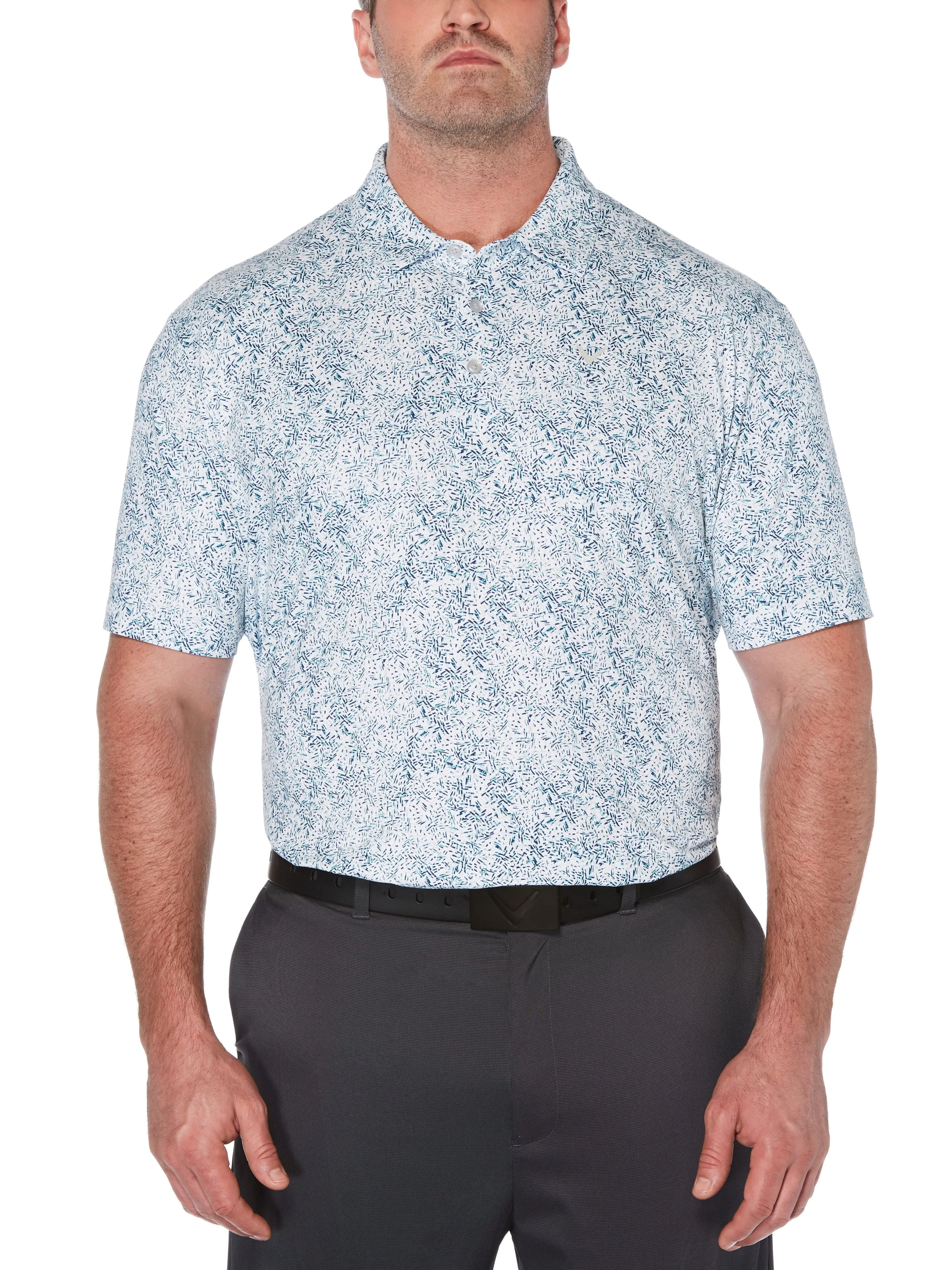 Big & Tall Roadmap Texture Print Polo