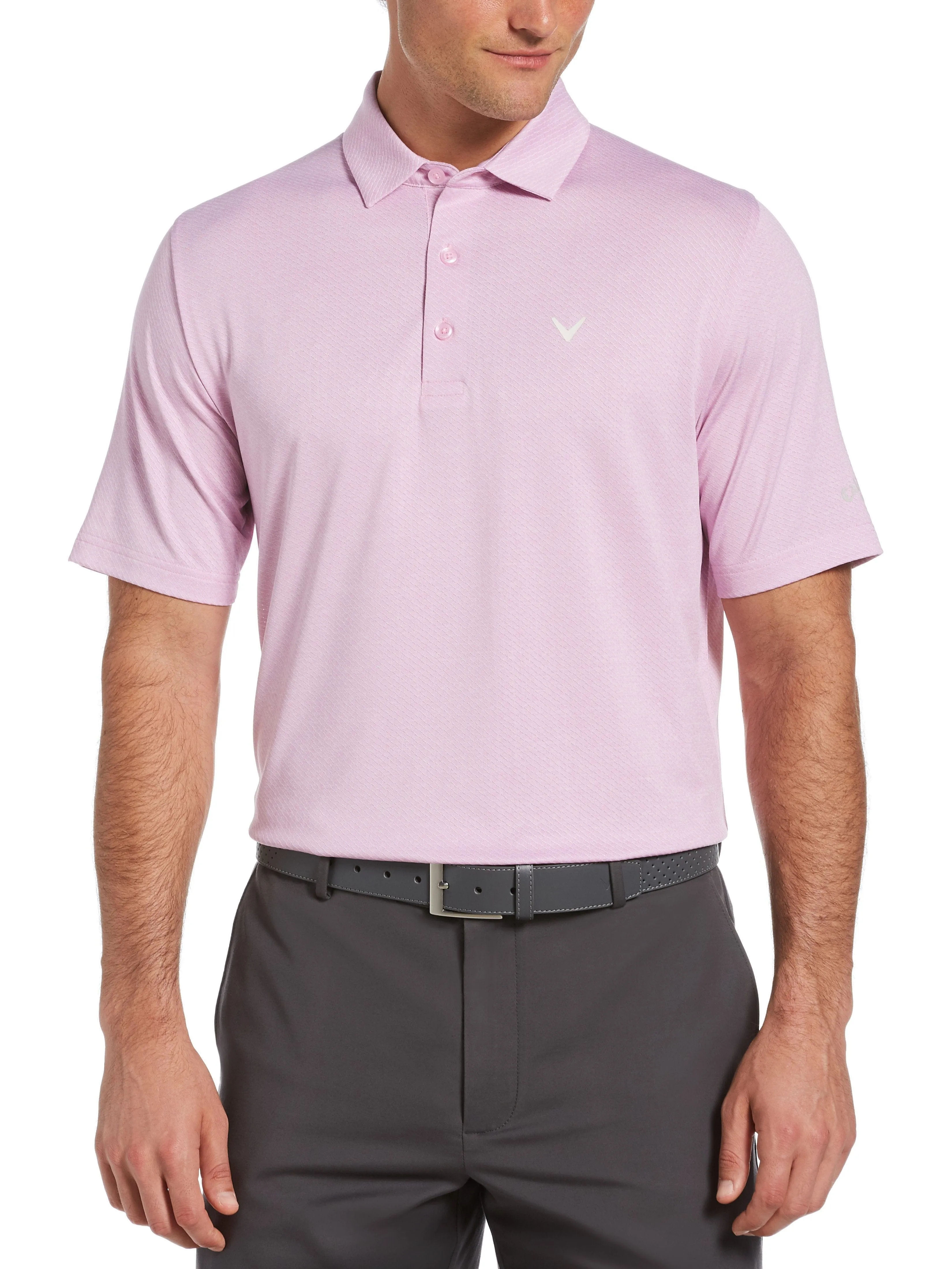 Big & Tall Ventilated Heather Jacquard Golf Polo
