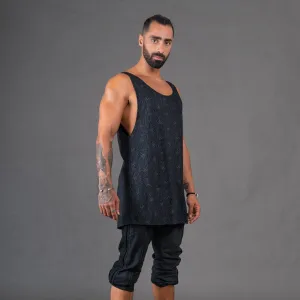 Black SYNERGIC Men's Tank Top with Print