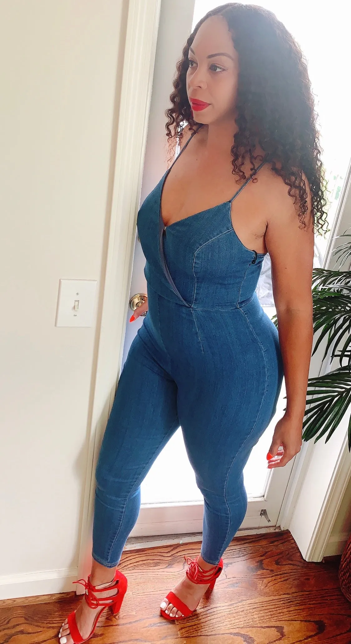 Blue Denim Jumper‼️ Medium Left ‼️Fits True