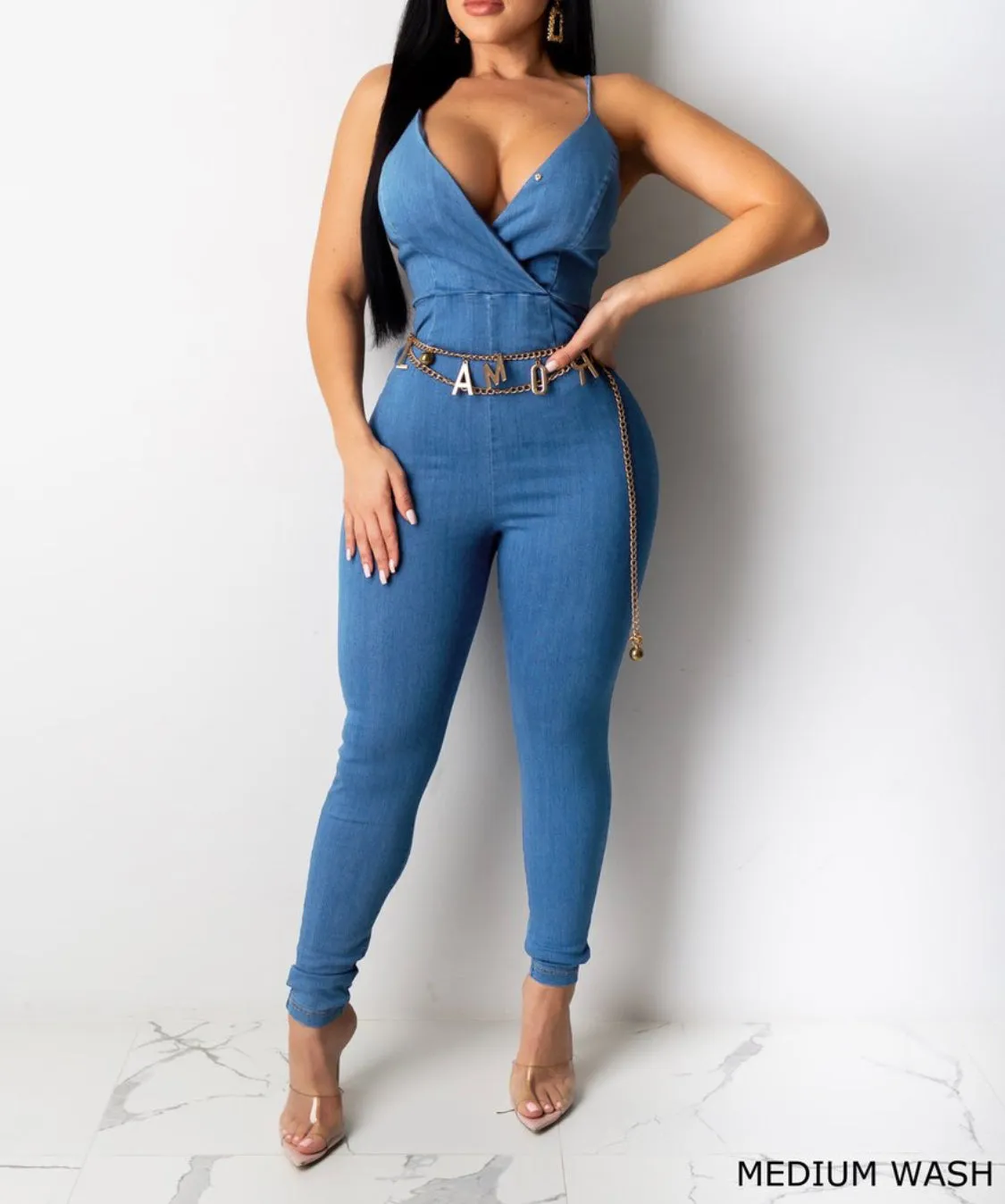 Blue Denim Jumper‼️ Medium Left ‼️Fits True