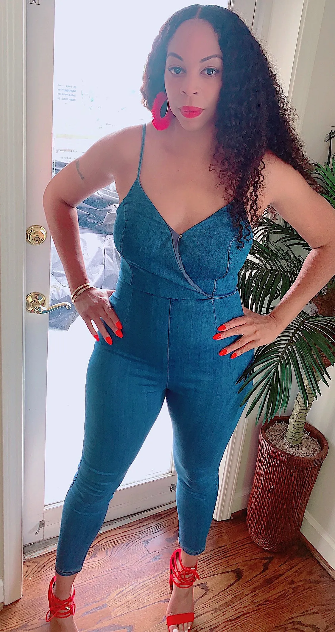 Blue Denim Jumper‼️ Medium Left ‼️Fits True