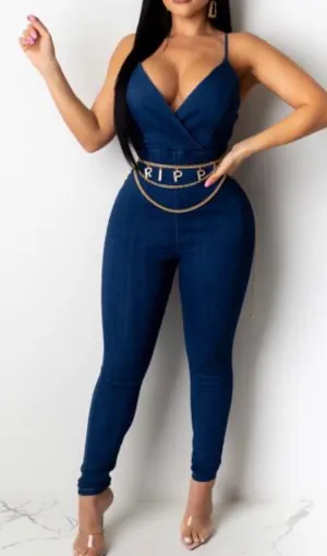 Blue Denim Jumper‼️ Medium Left ‼️Fits True