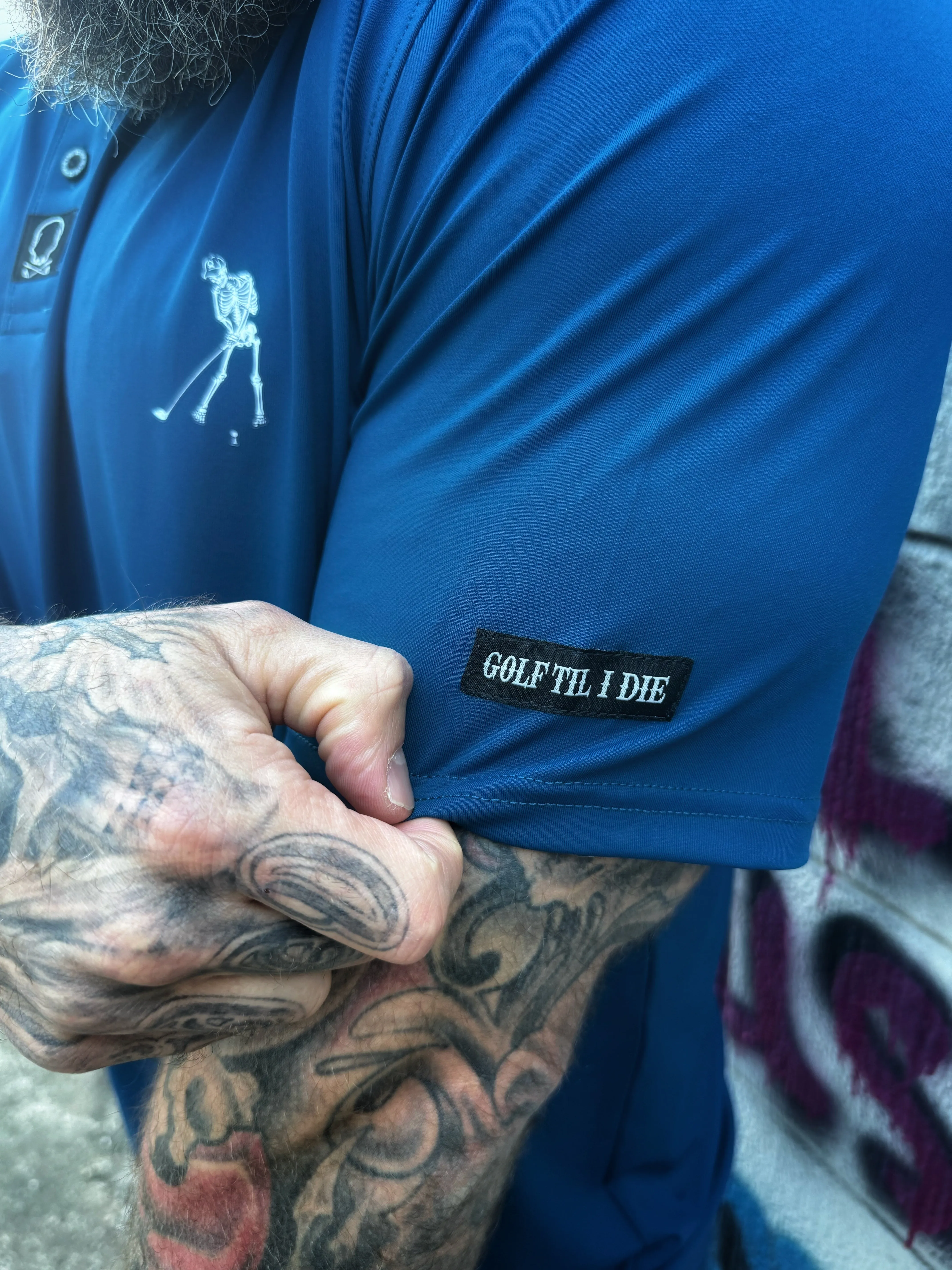 BLUE MAVERICK GOLF POLO