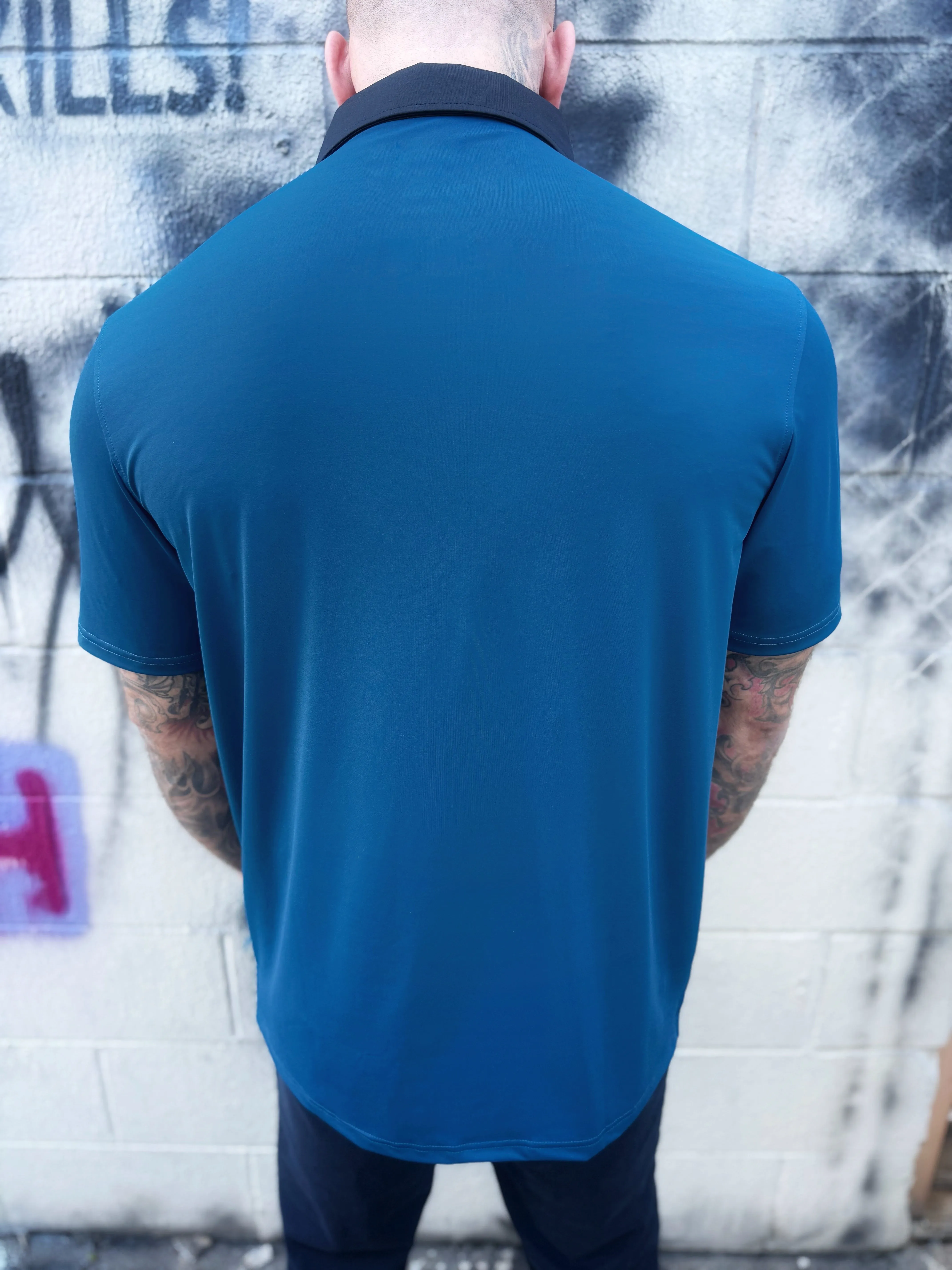 BLUE MAVERICK GOLF POLO