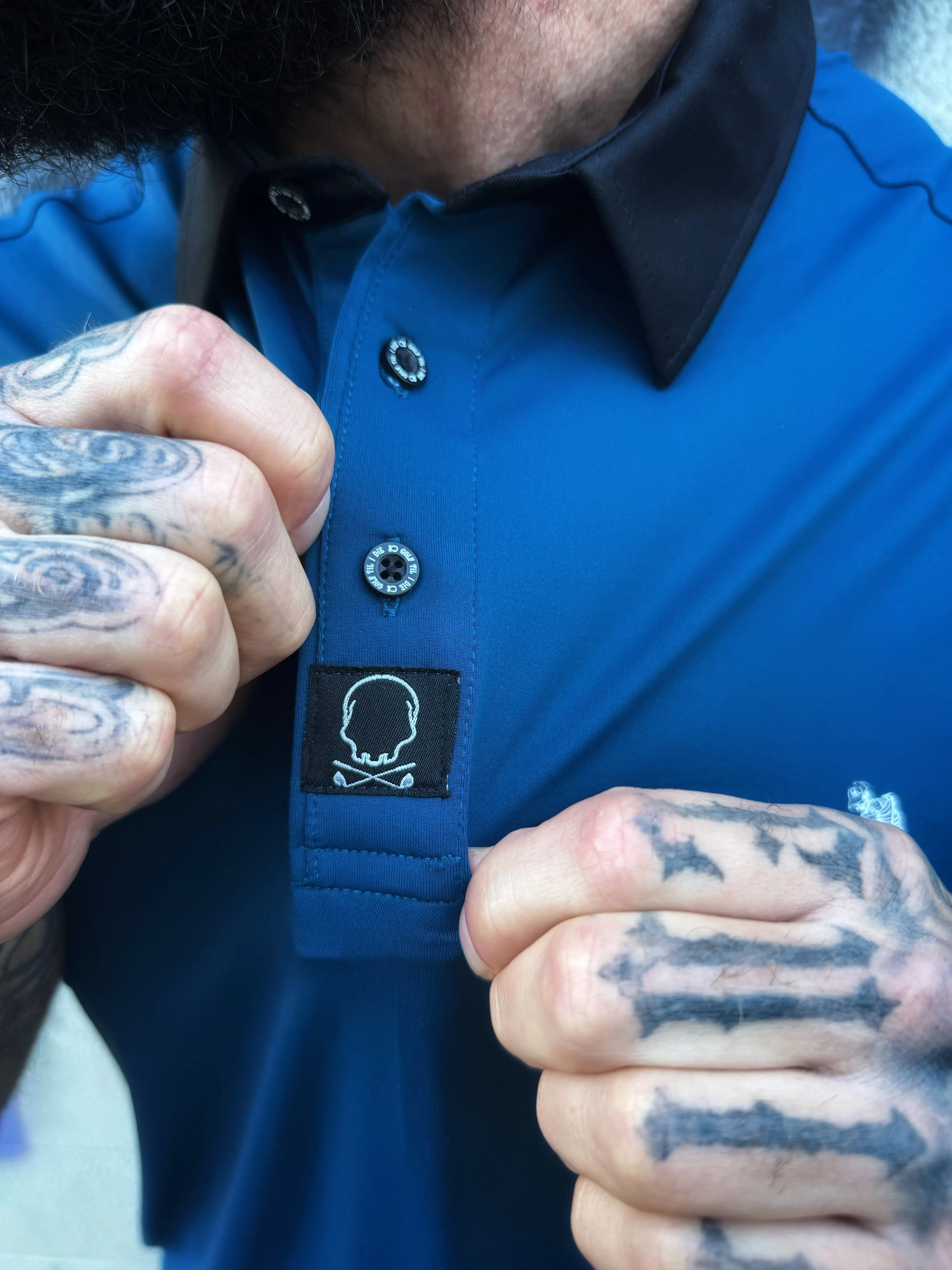 BLUE MAVERICK GOLF POLO