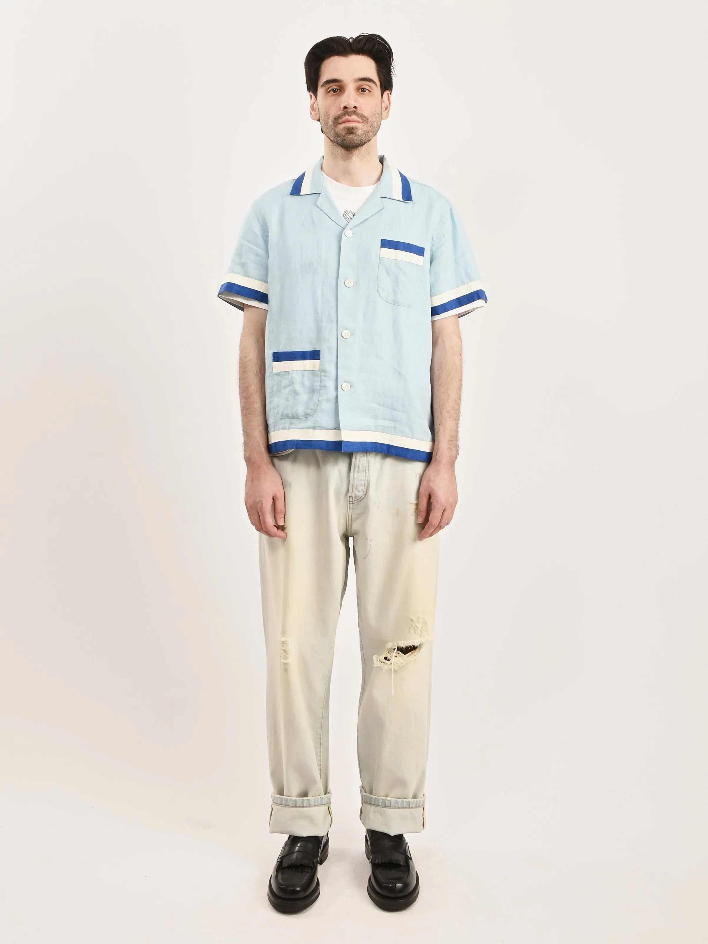 Blue/White Seedling Stripe Shirt