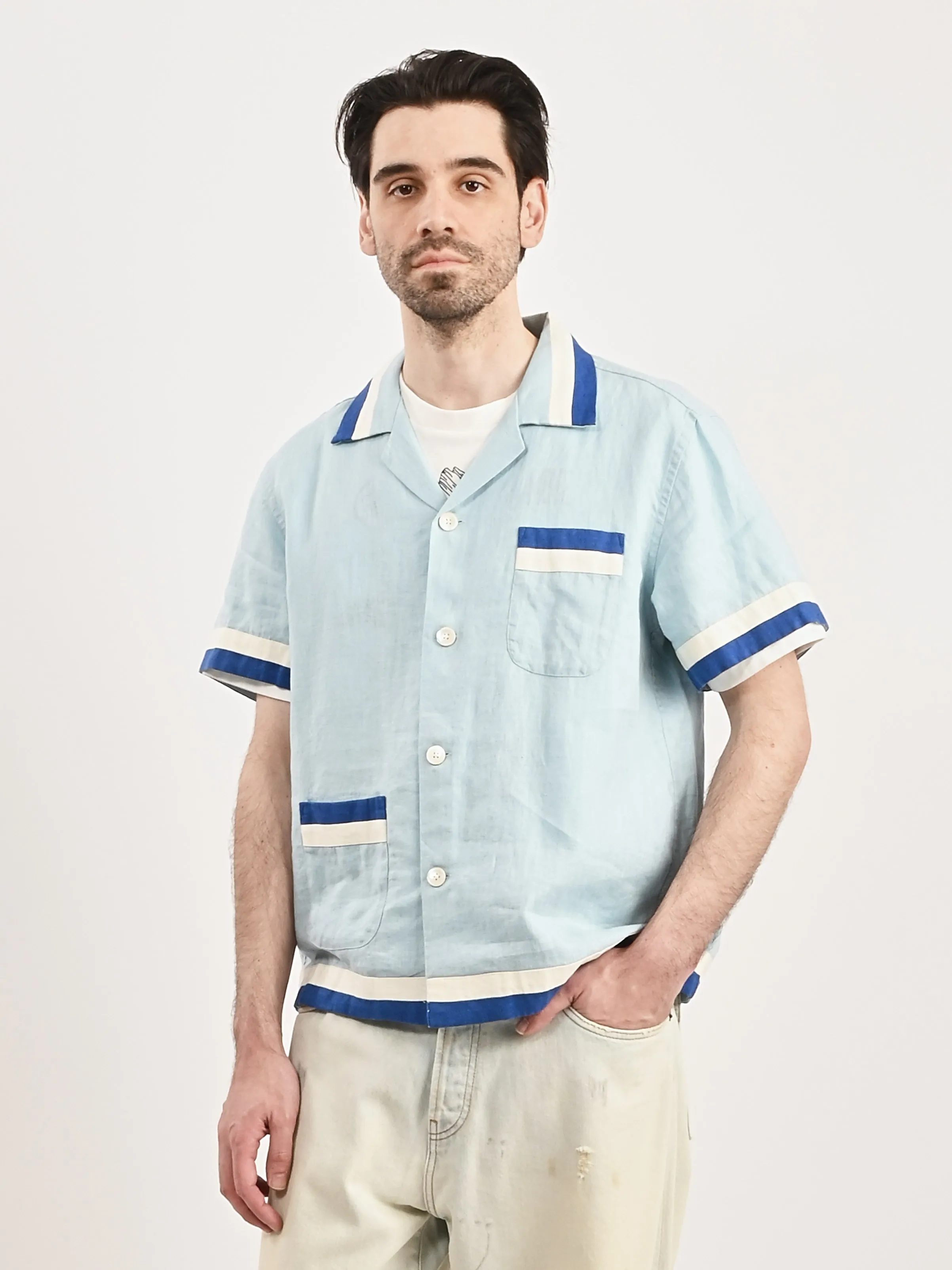 Blue/White Seedling Stripe Shirt