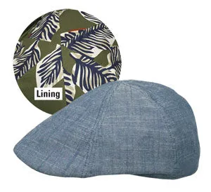 Broner Linen Mix Pub Cap in Blue