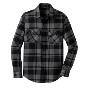 C1807M Mens Plaid Flannel Shirt