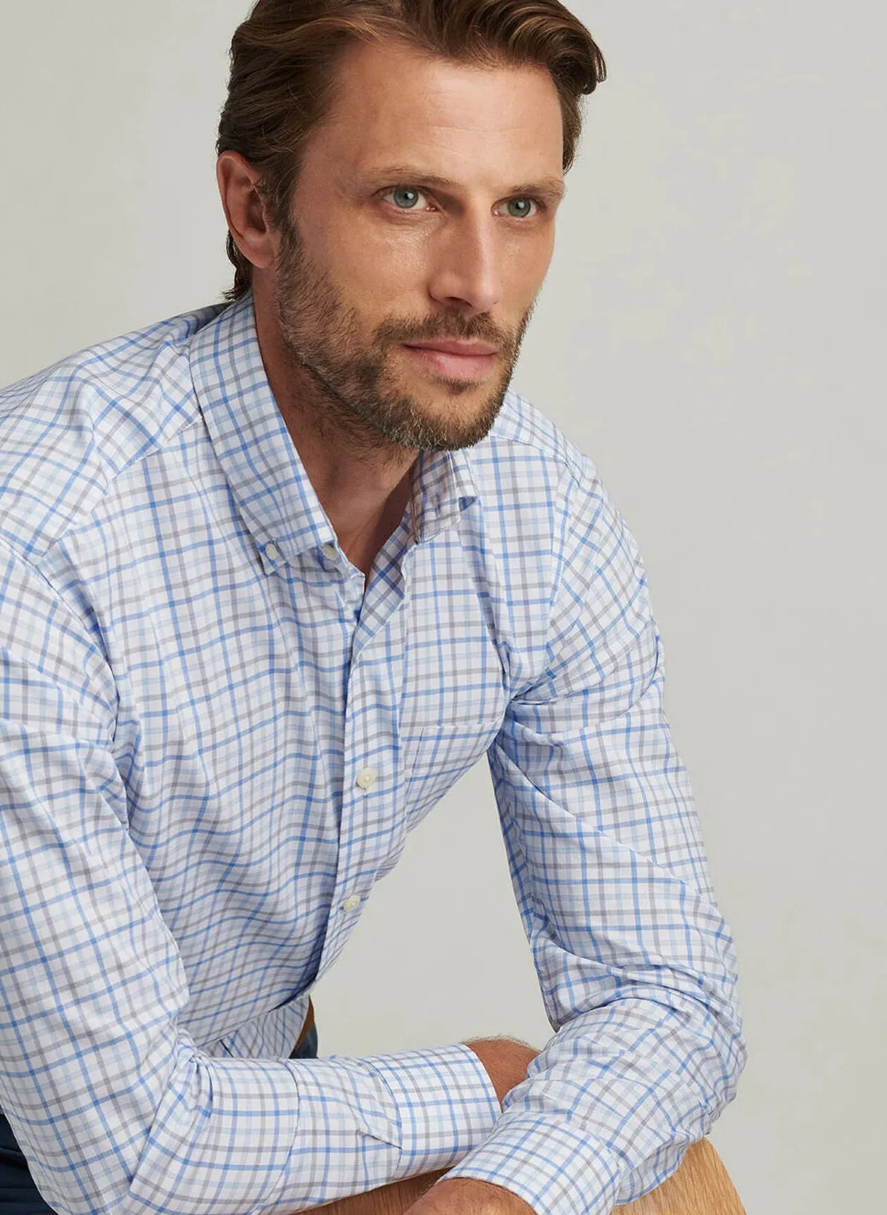 Calgary Crown Lite Cotton-Stretch Sport Shirt