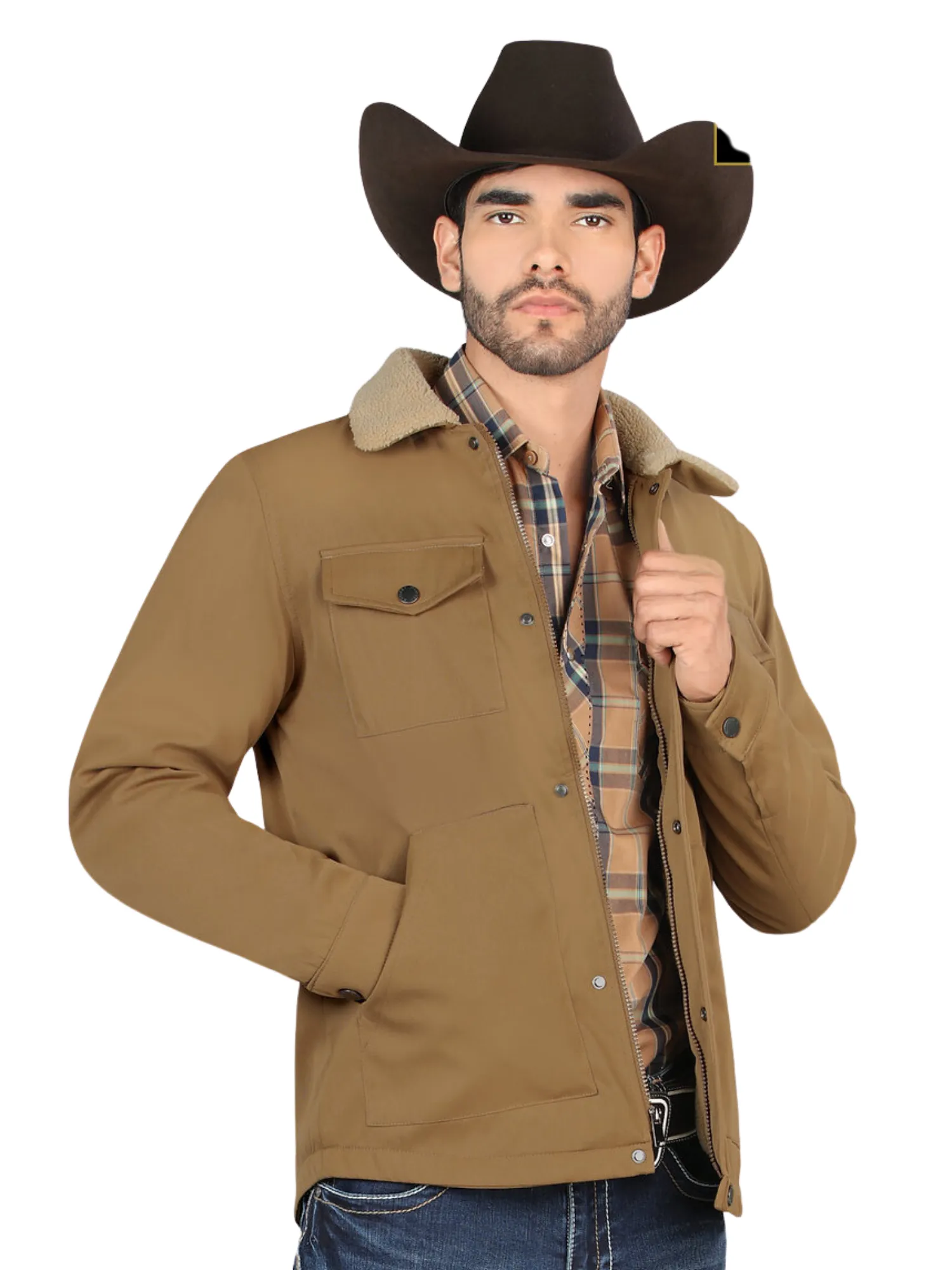 Chamarra Casual Termica de Forro Afelpado (Tipo Borrego) para Hombre 'Montero' - ID: 0890