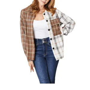 Chic Check Plaid Shirt Jacket