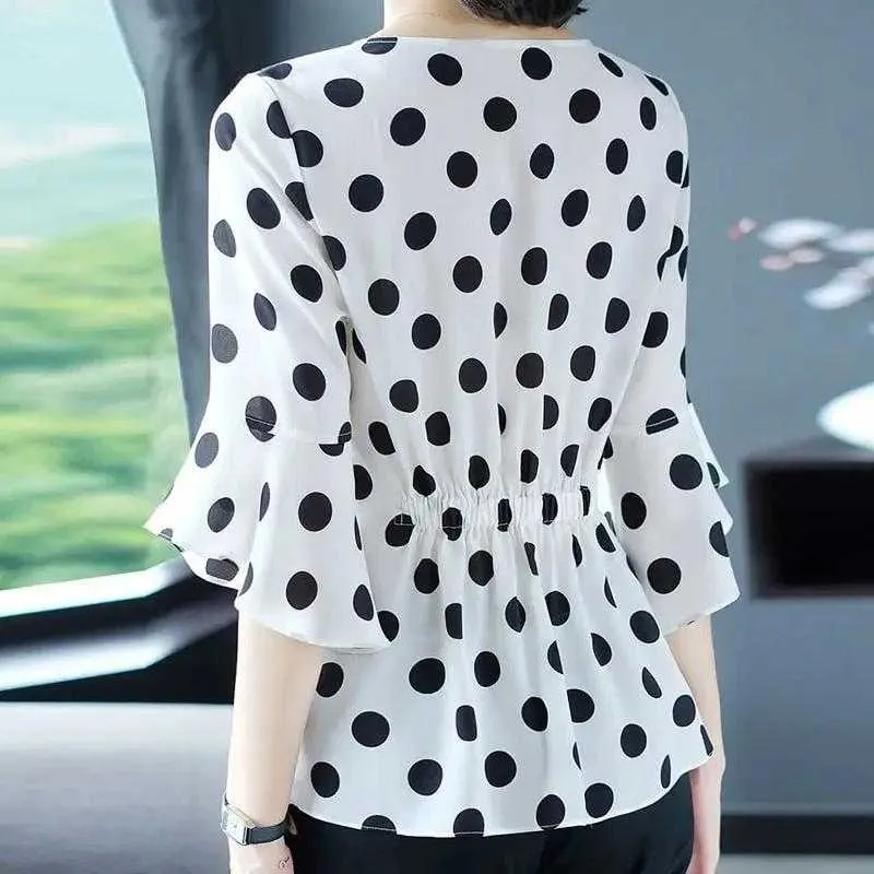 Chiffon  Casual Blouse Fashion Womens Loose Tops