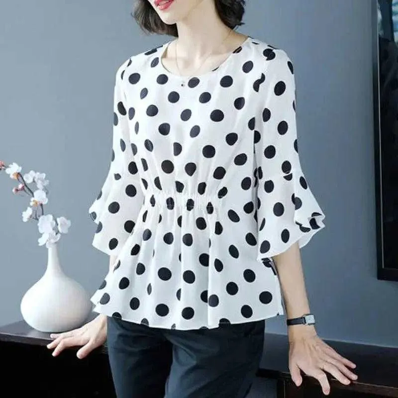 Chiffon  Casual Blouse Fashion Womens Loose Tops
