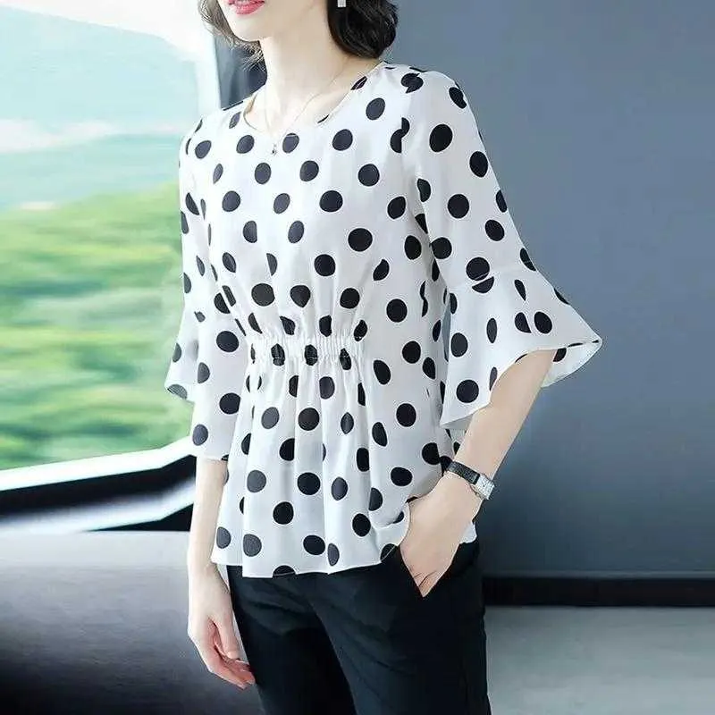 Chiffon  Casual Blouse Fashion Womens Loose Tops