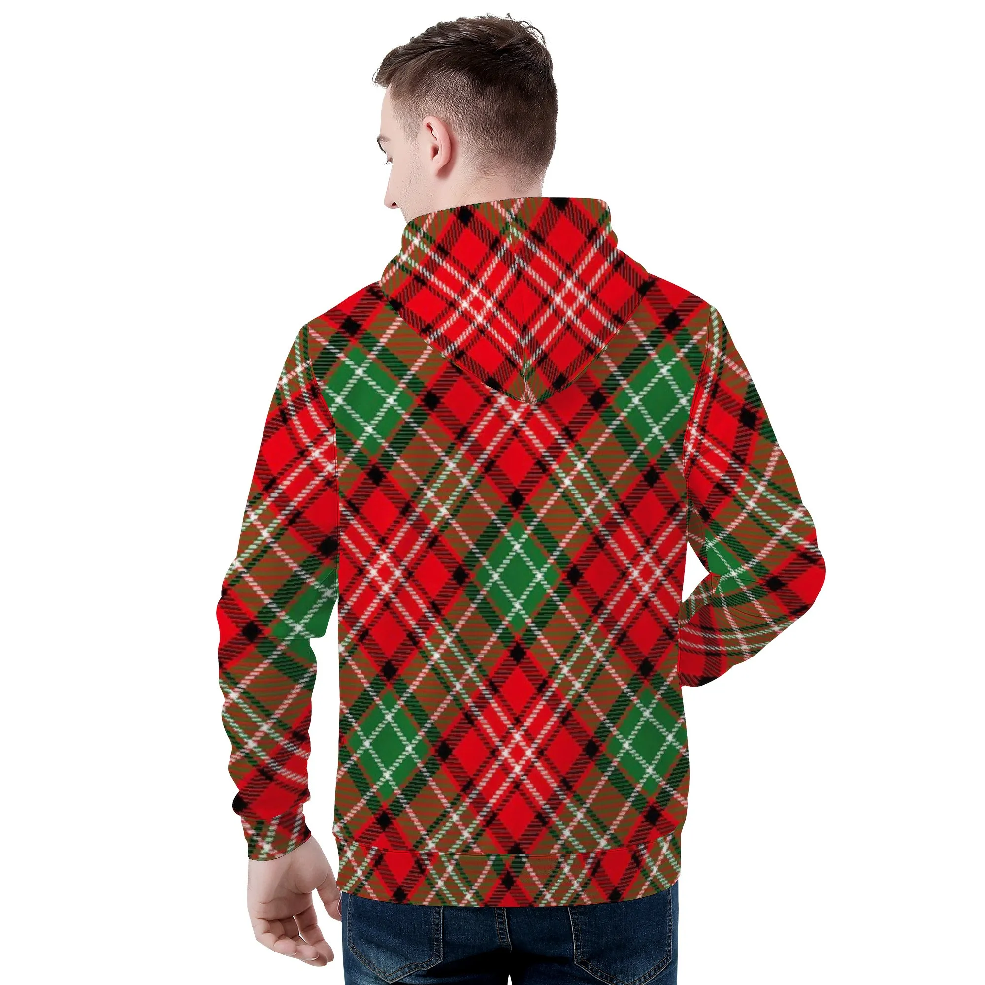Christmas Plaid Men's/Unisex All Over Print Hoodie