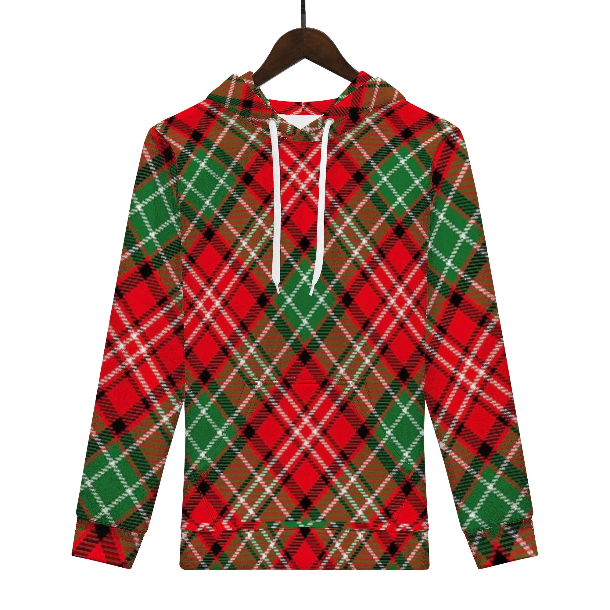 Christmas Plaid Men's/Unisex All Over Print Hoodie