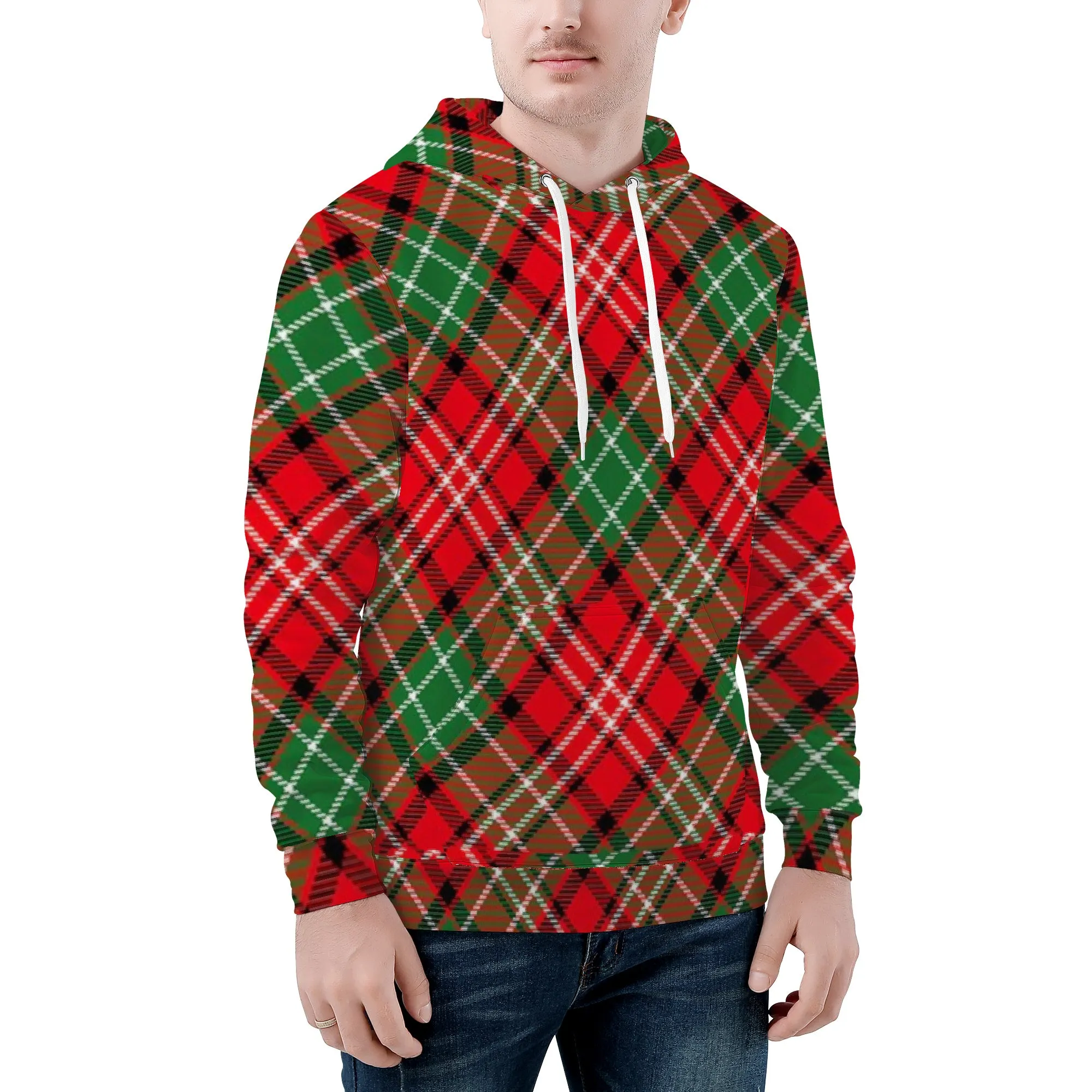 Christmas Plaid Men's/Unisex All Over Print Hoodie