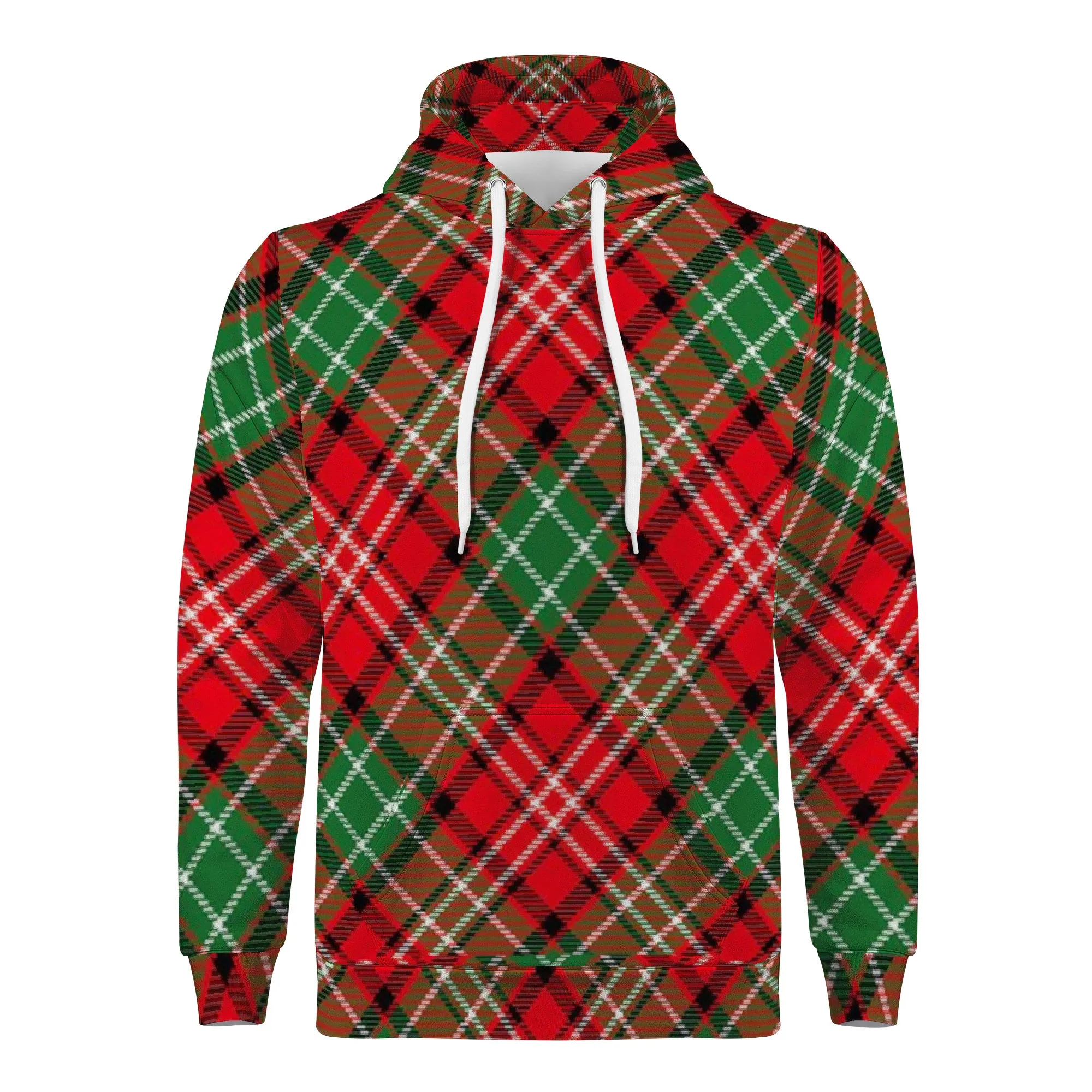 Christmas Plaid Men's/Unisex All Over Print Hoodie